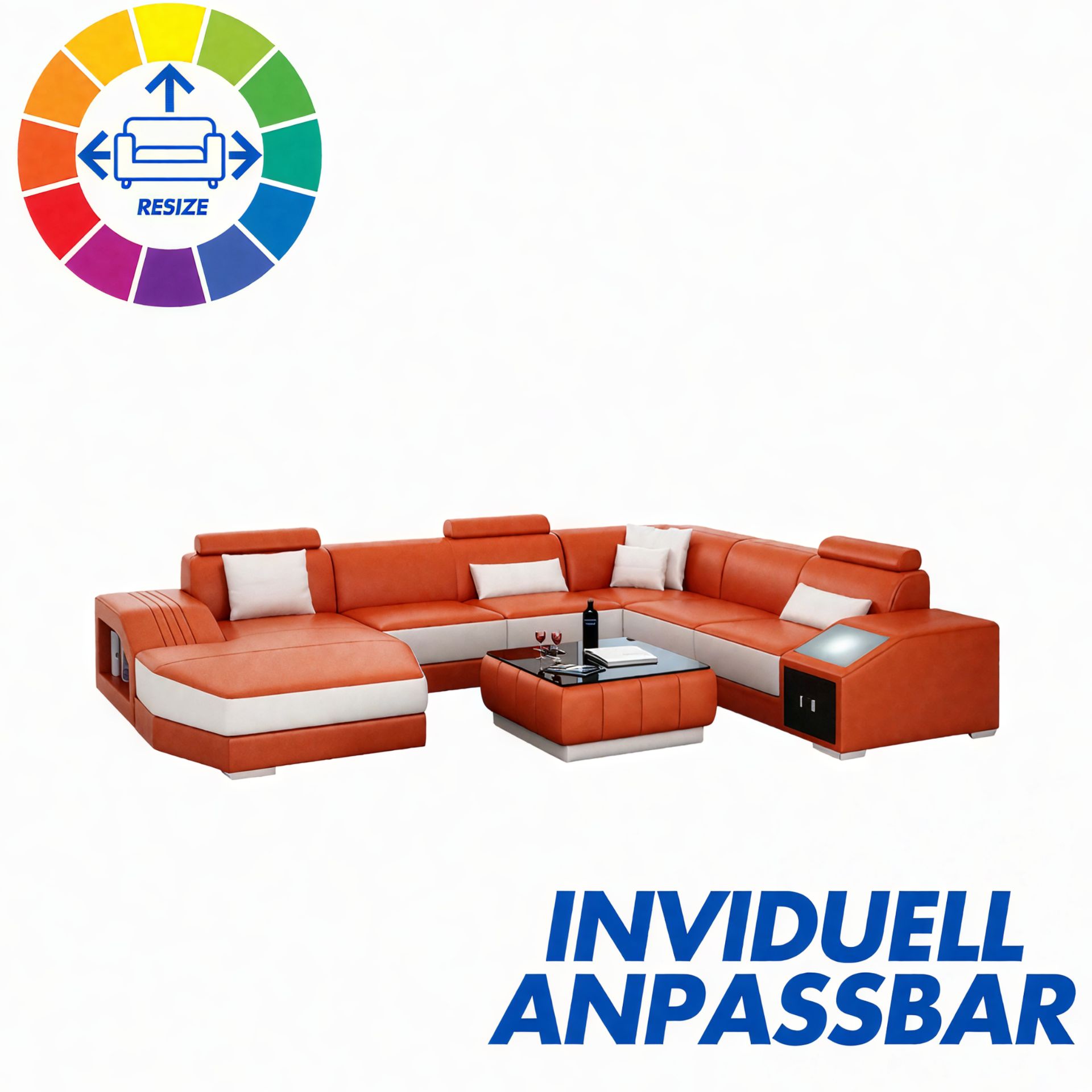 Sofa Kobe - Wohnlandschaft U-form