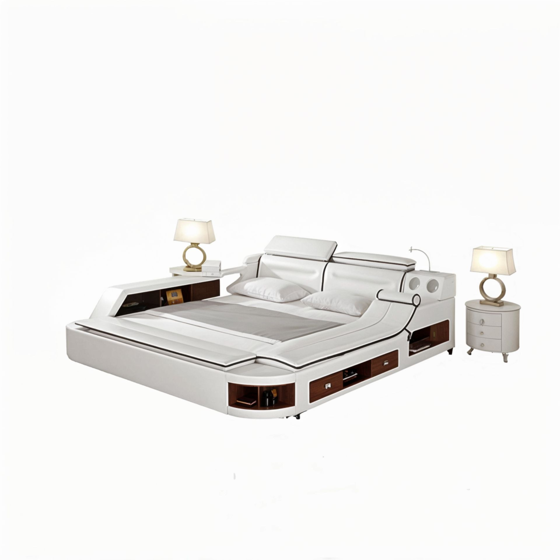 Doppelbett Grau Sevara 