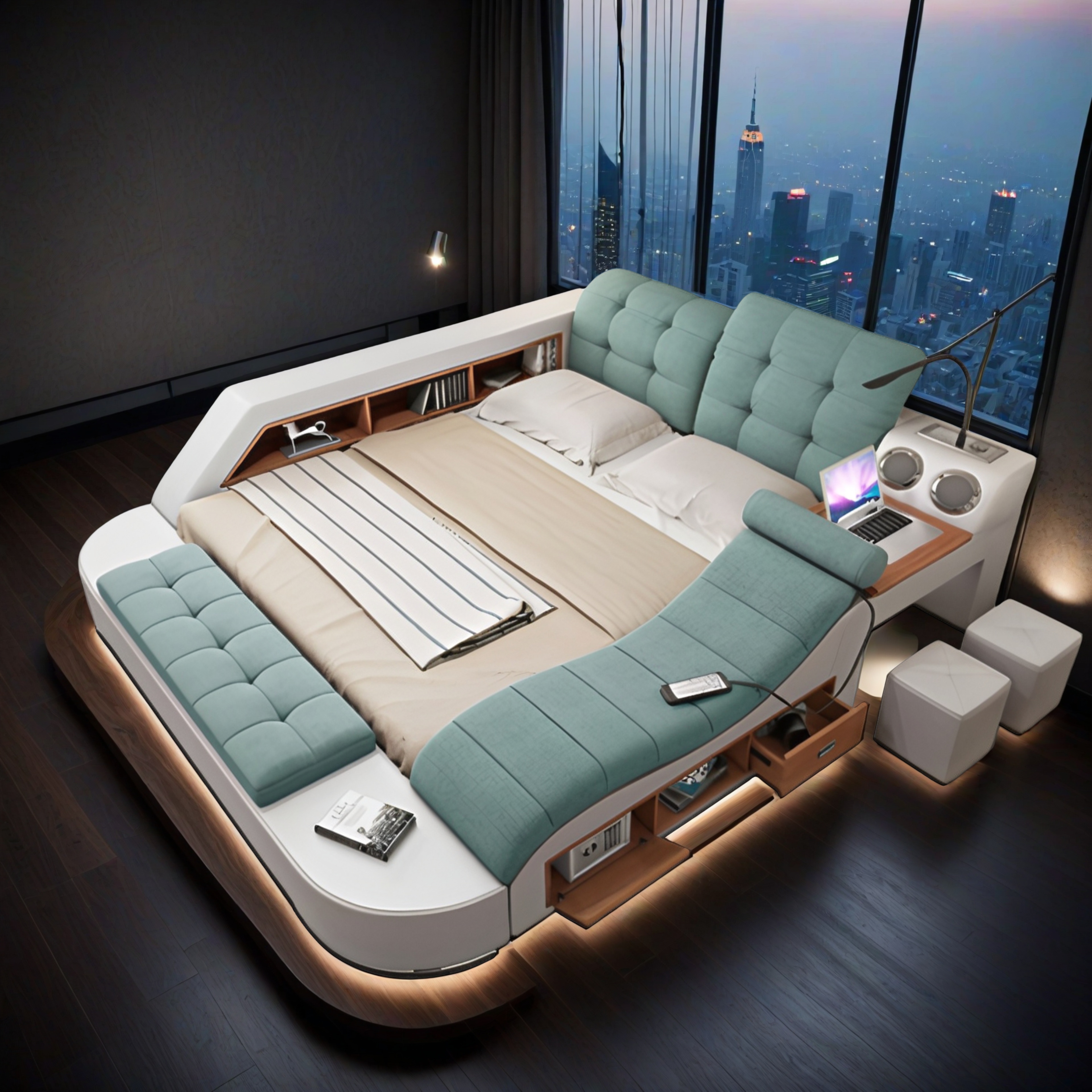 Doppelbett Grau Snowfall 