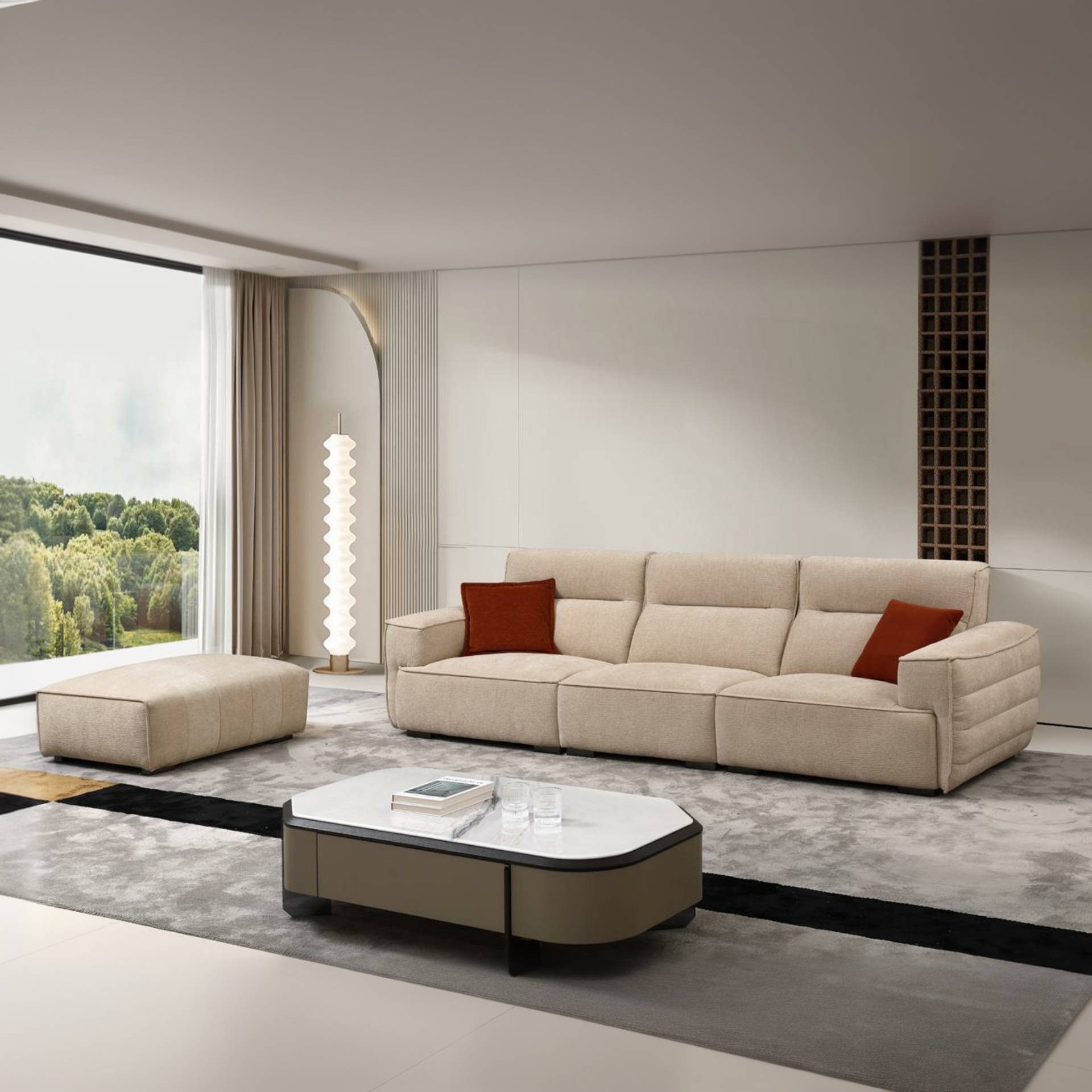 Sofa Elyeen + Hocker