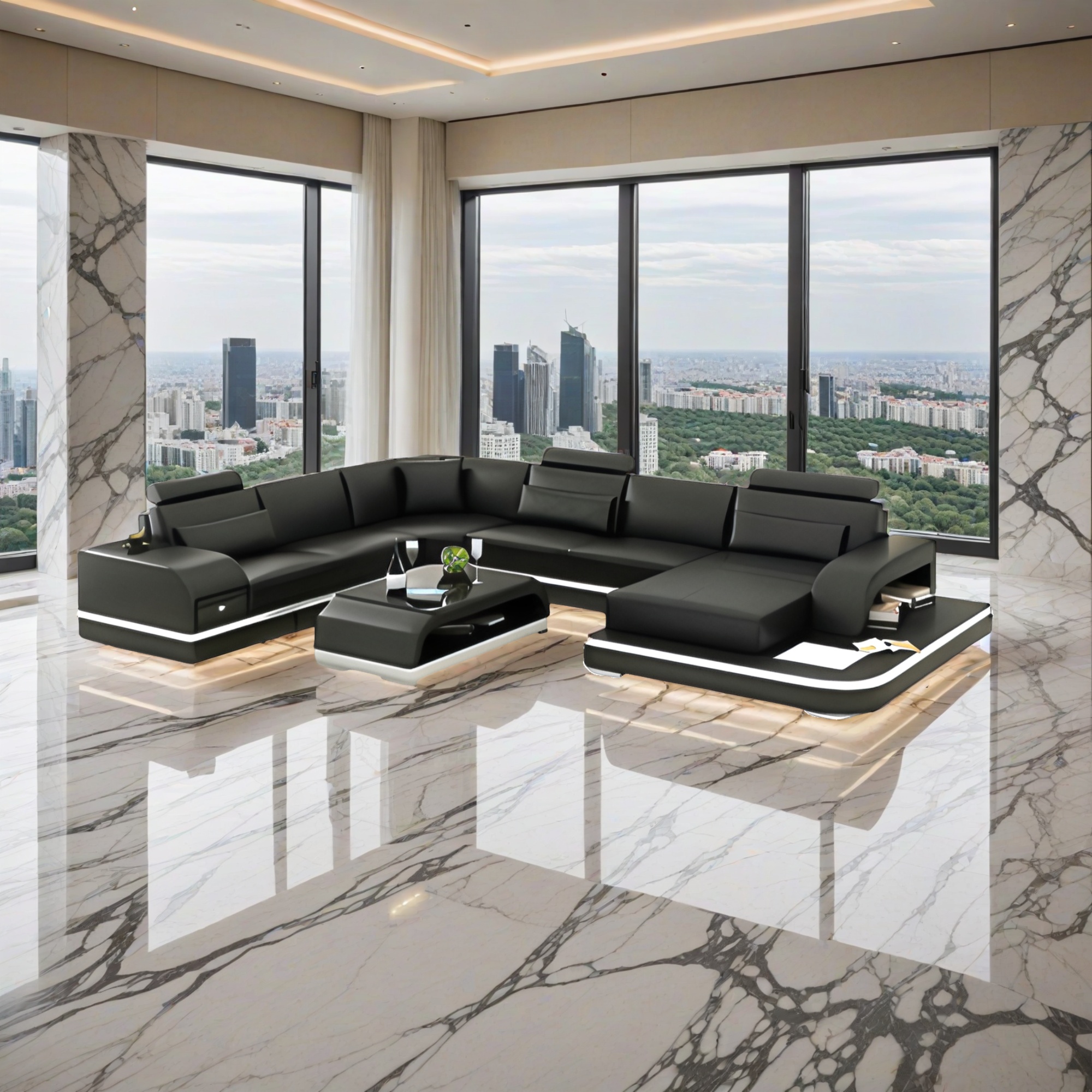 Sofa Frankfurt am Main - Wohnlandschaft U-form