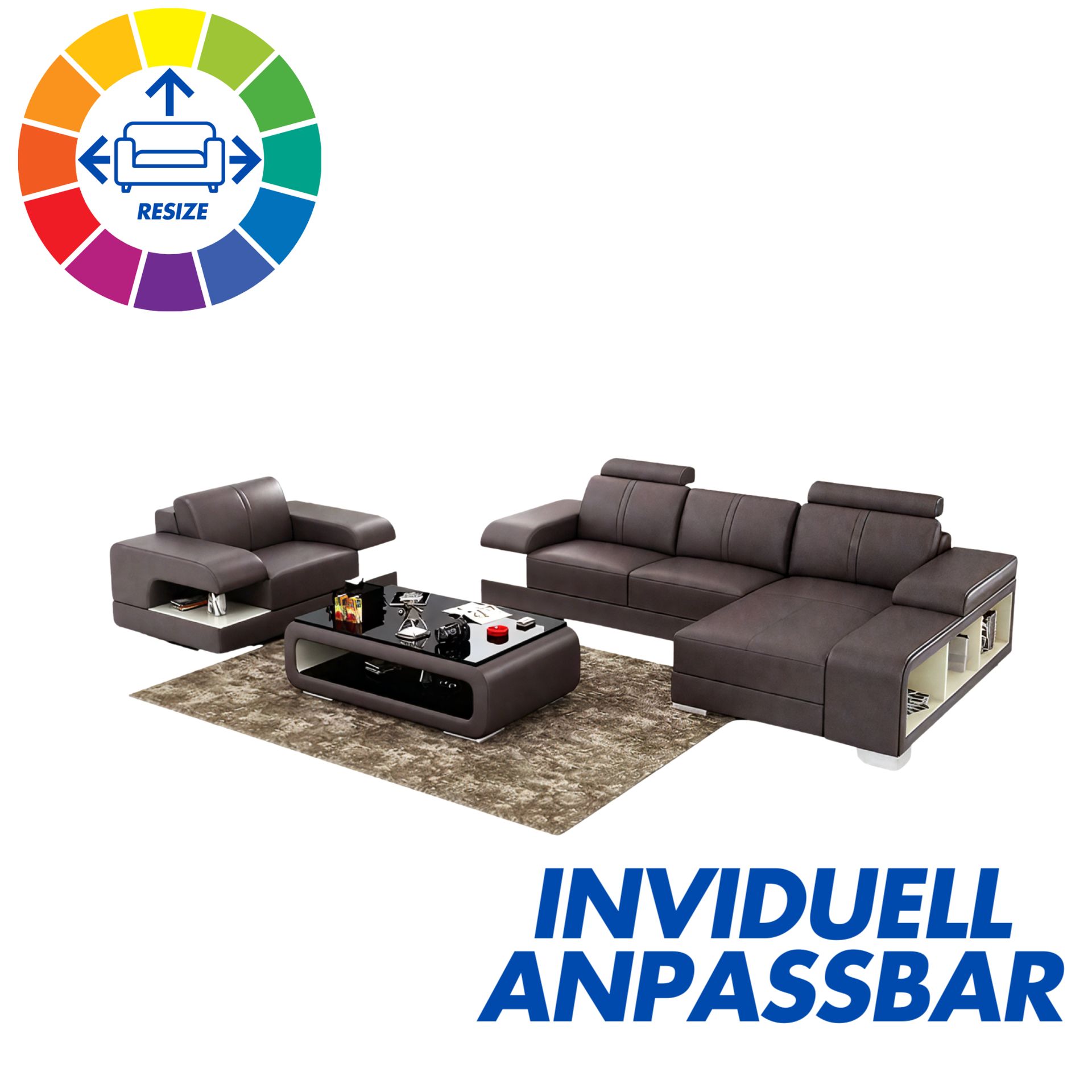 Sofa Aalborg - L-Form + Sessel