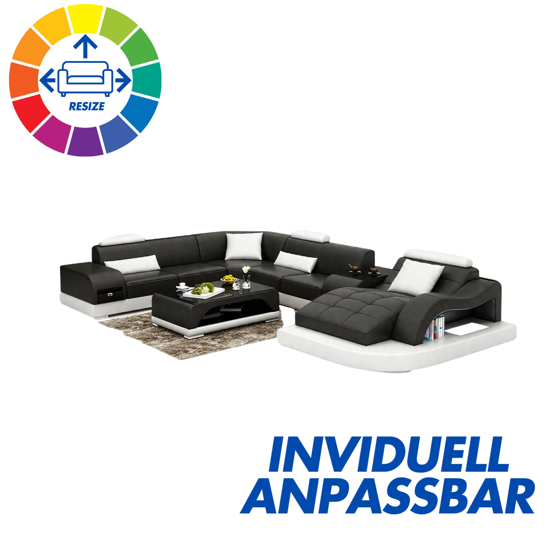 Sofa Dortmund - Wohnlandschaft U-form