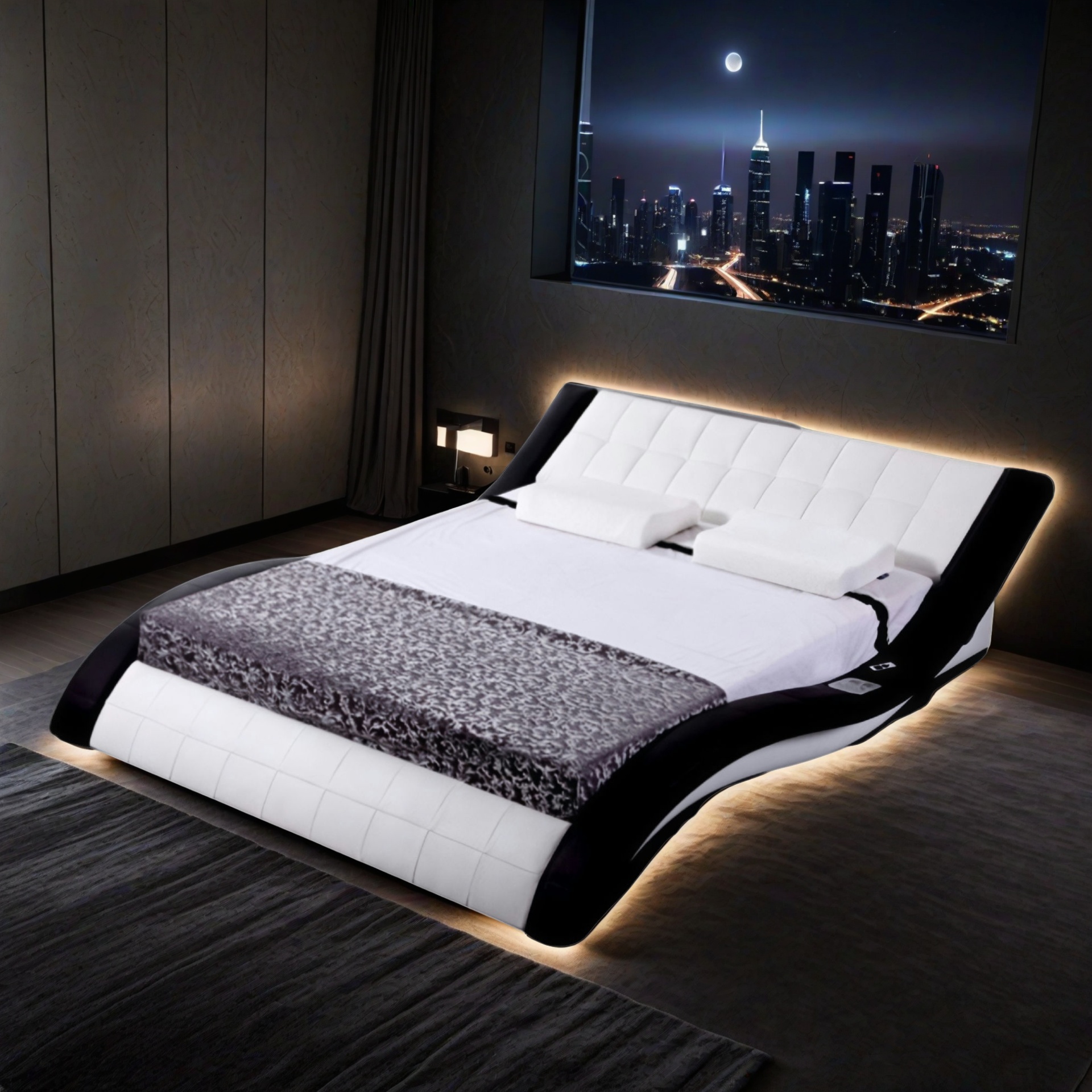LED Doppelbett Leeds 