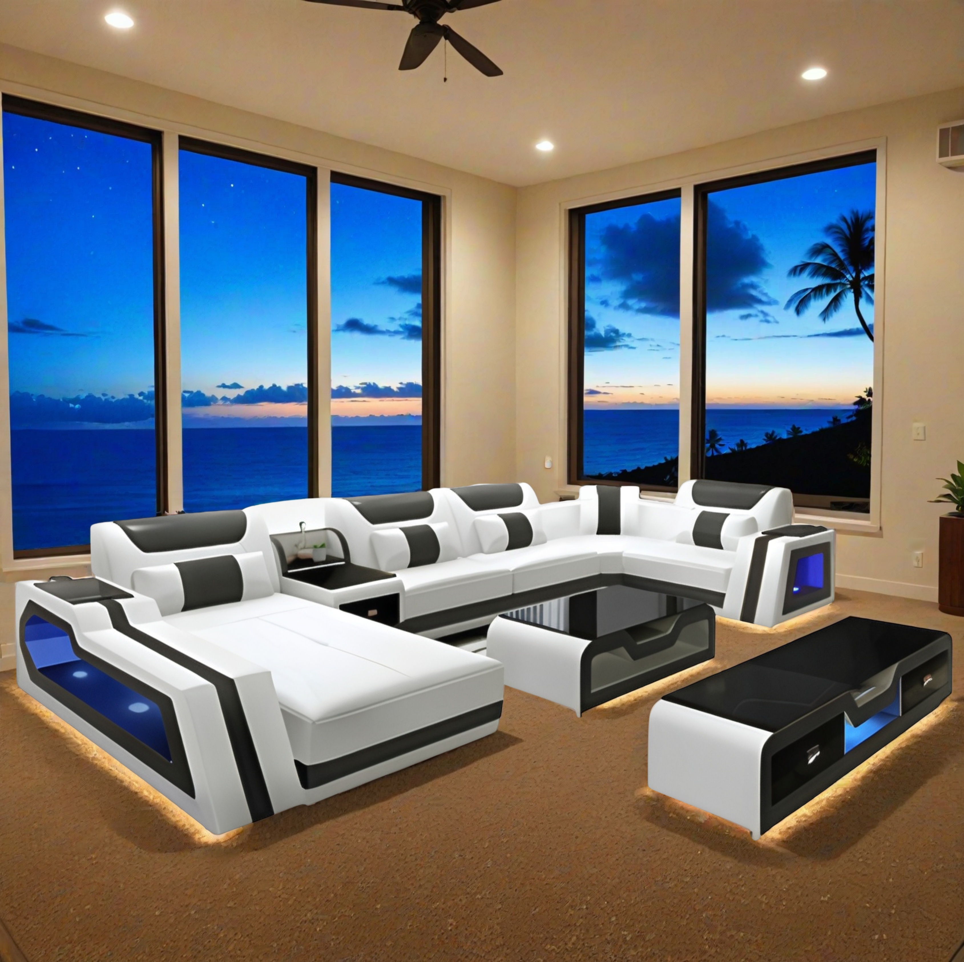 Sofa Akron -  Wohnlandschaft U-form
