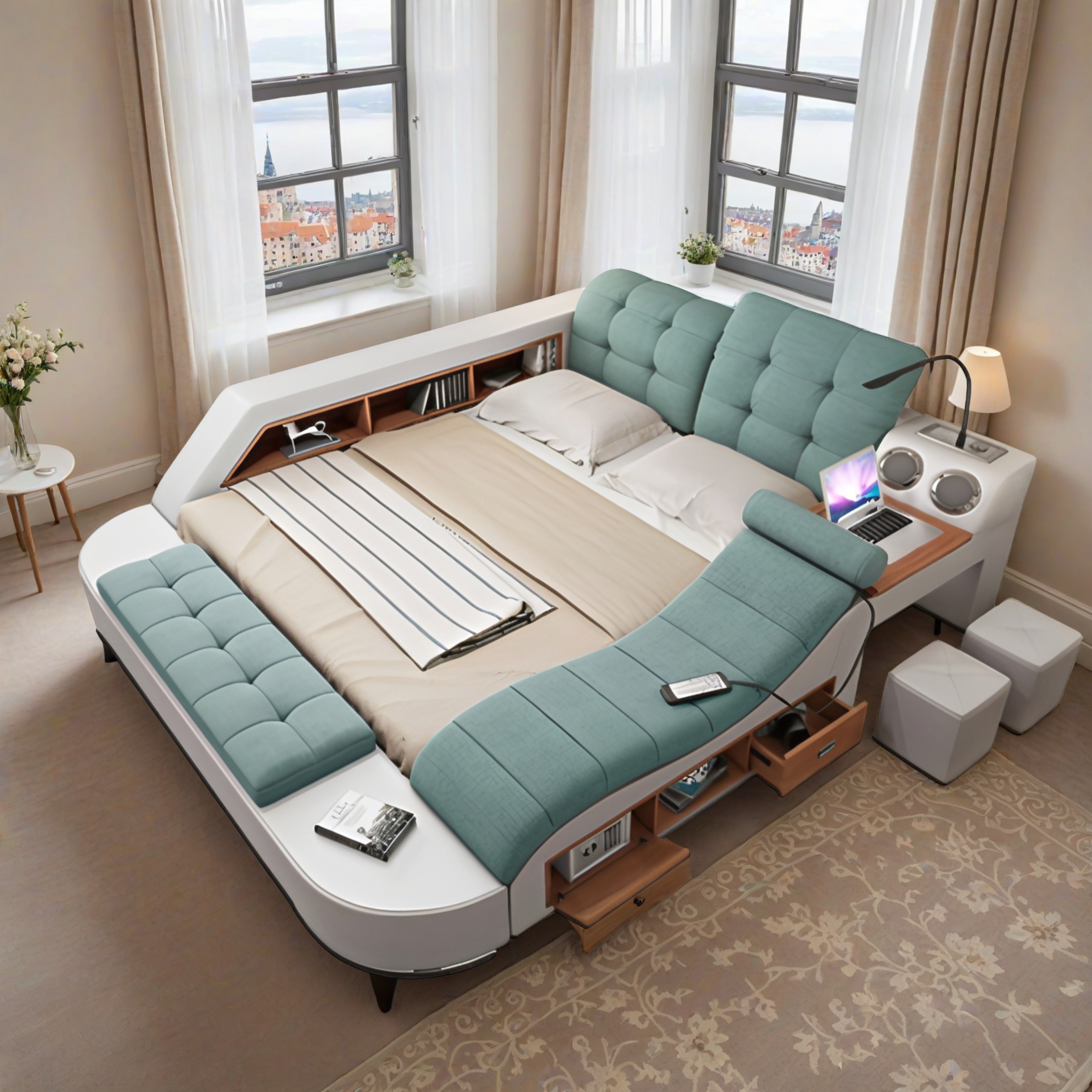 Doppelbett Grau Snowfall 