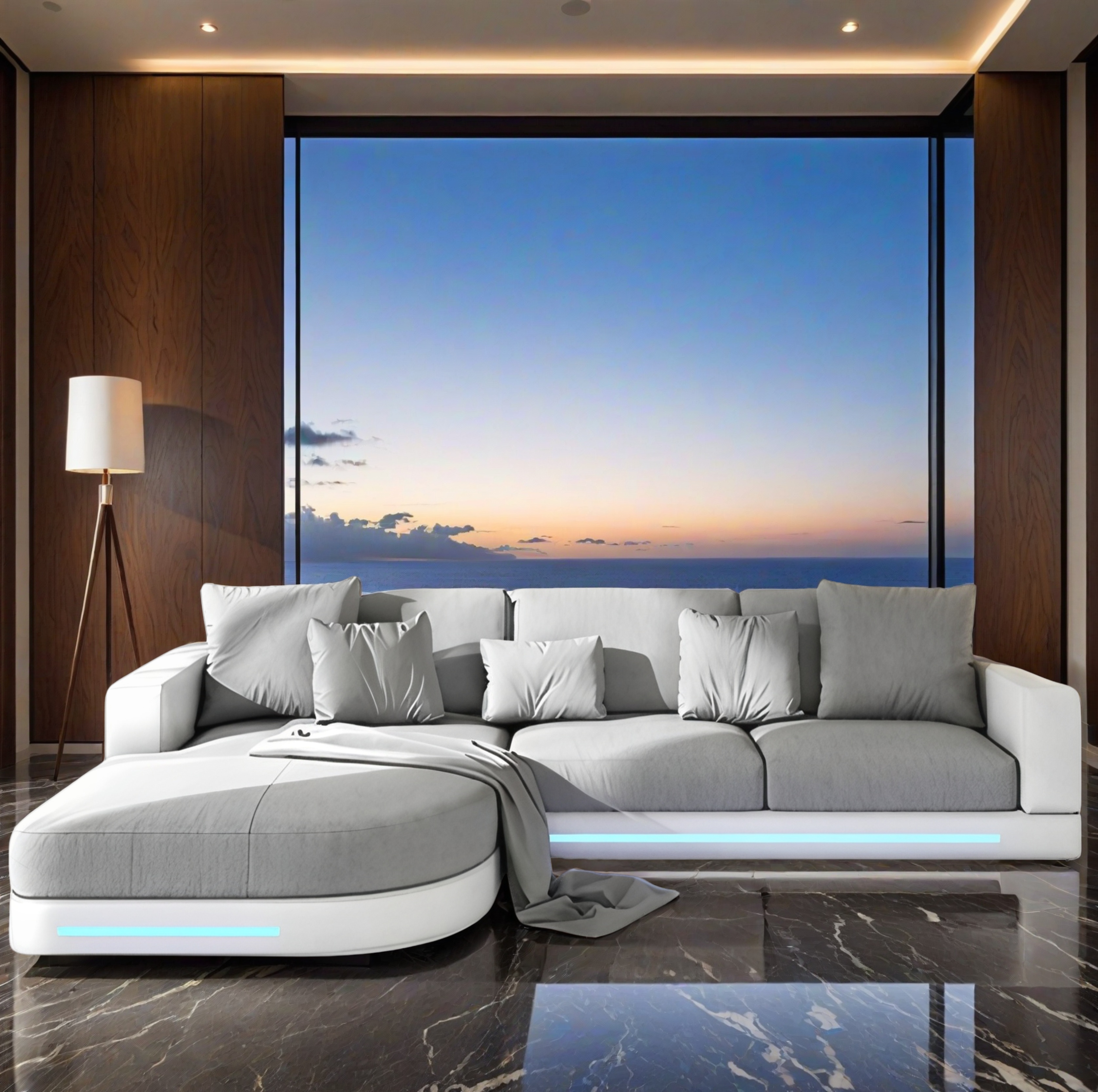 Sofa mit LED Turku - L-Form
