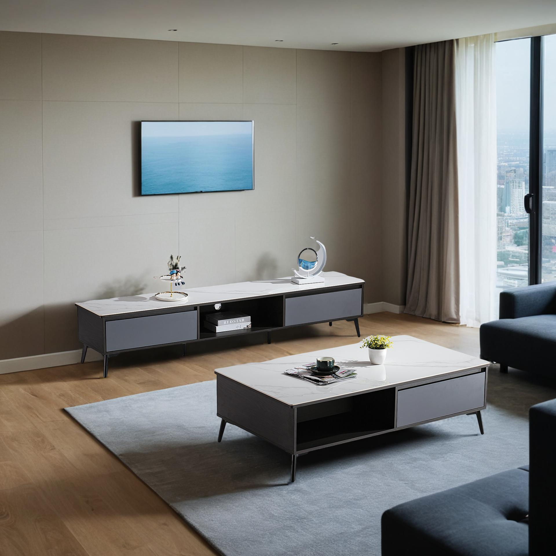 Designer Couchtisch und TV Board Thale