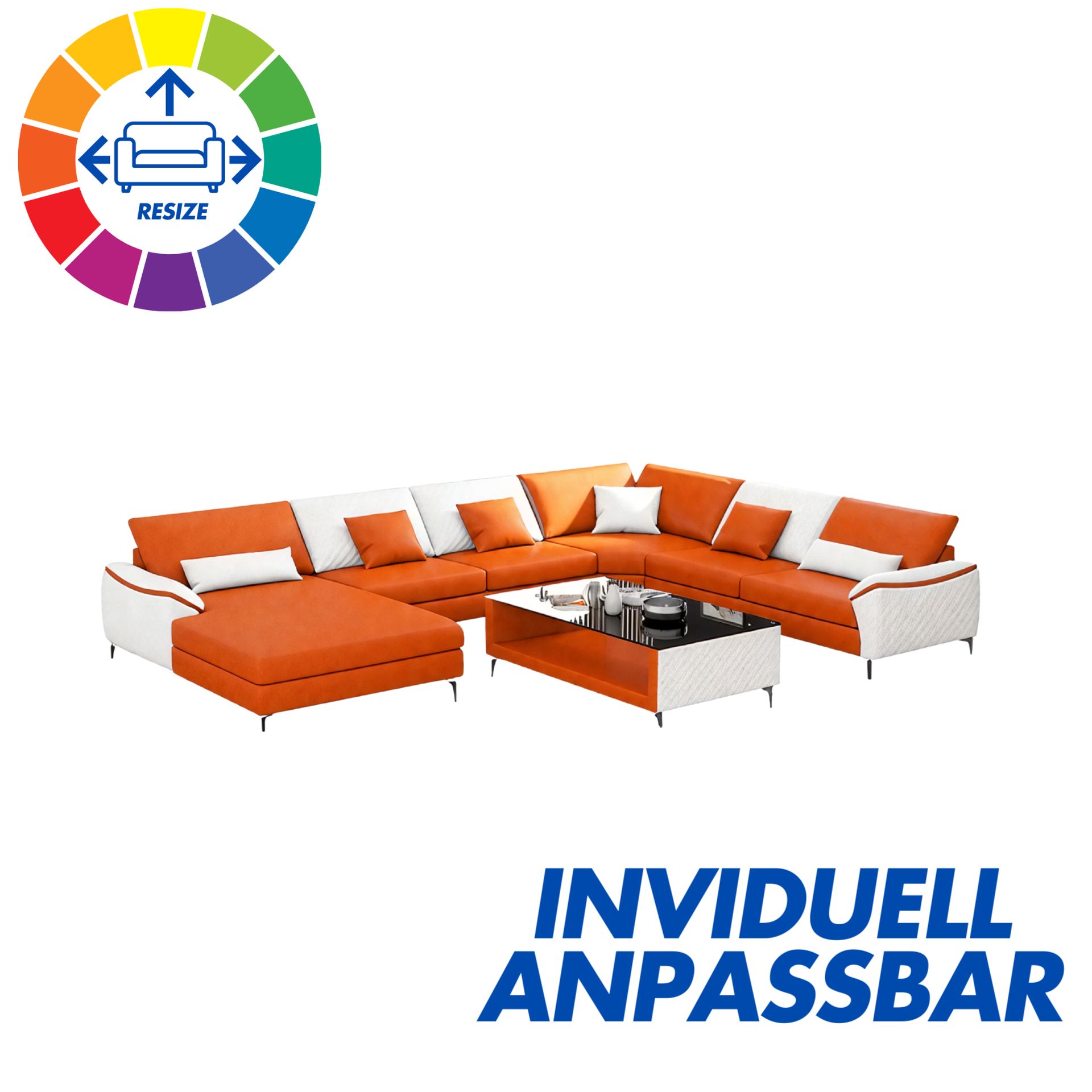 Sofa Swindon -  Wohnlandschaft U-form