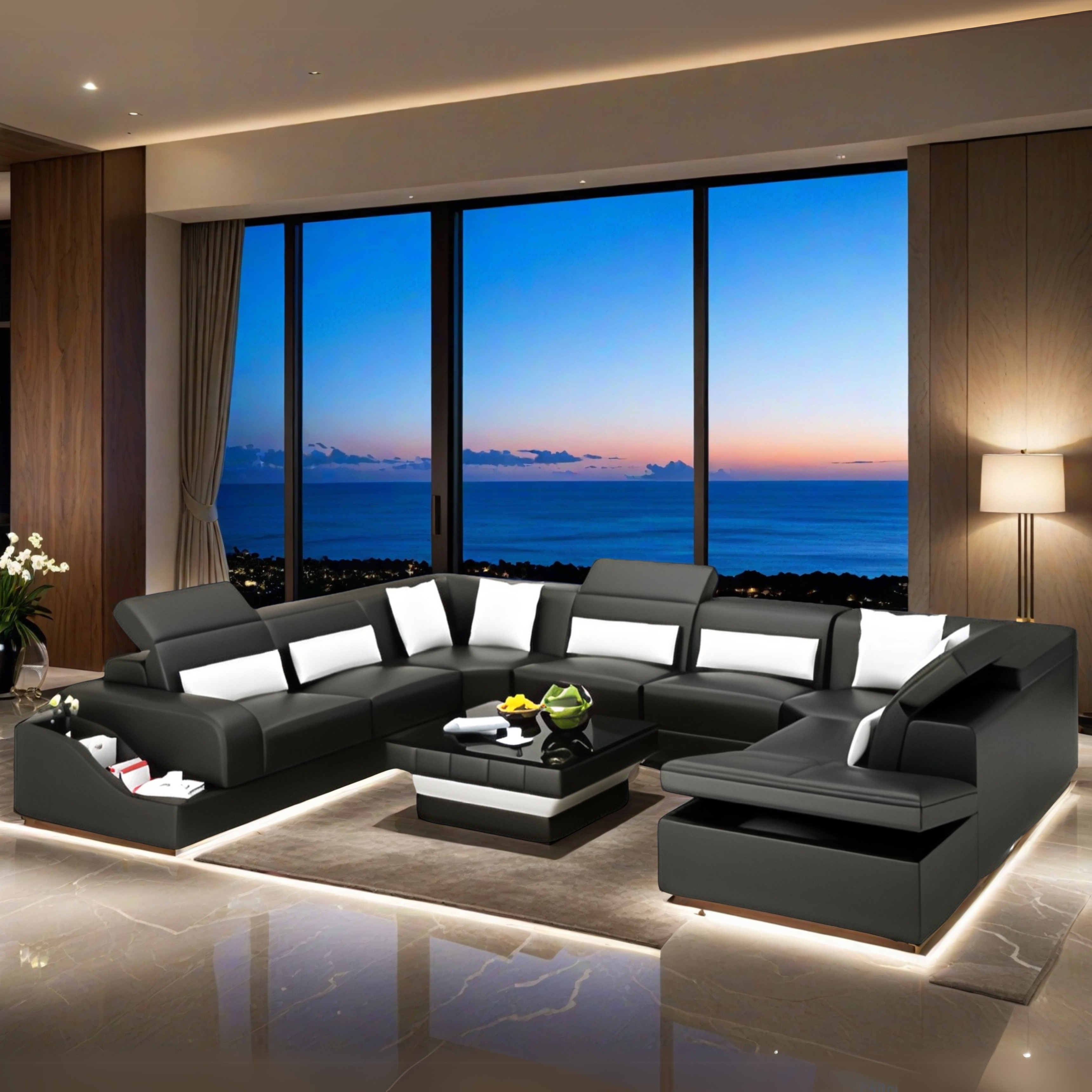 Sofa Düsseldorf - Wohnlandschaft U-Form 