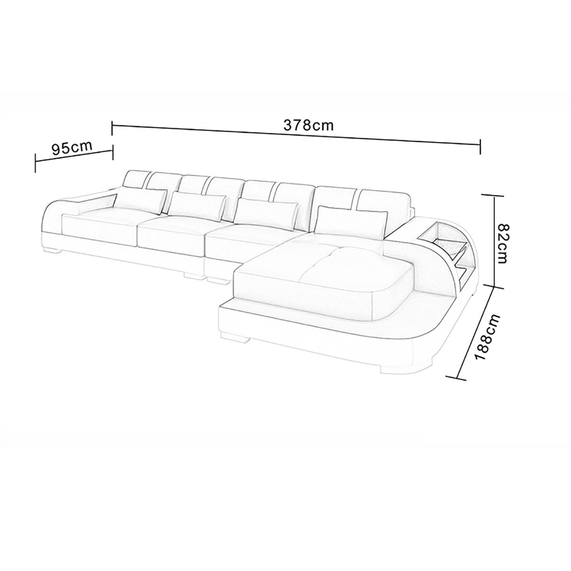 Sofa Bologna - L-Form