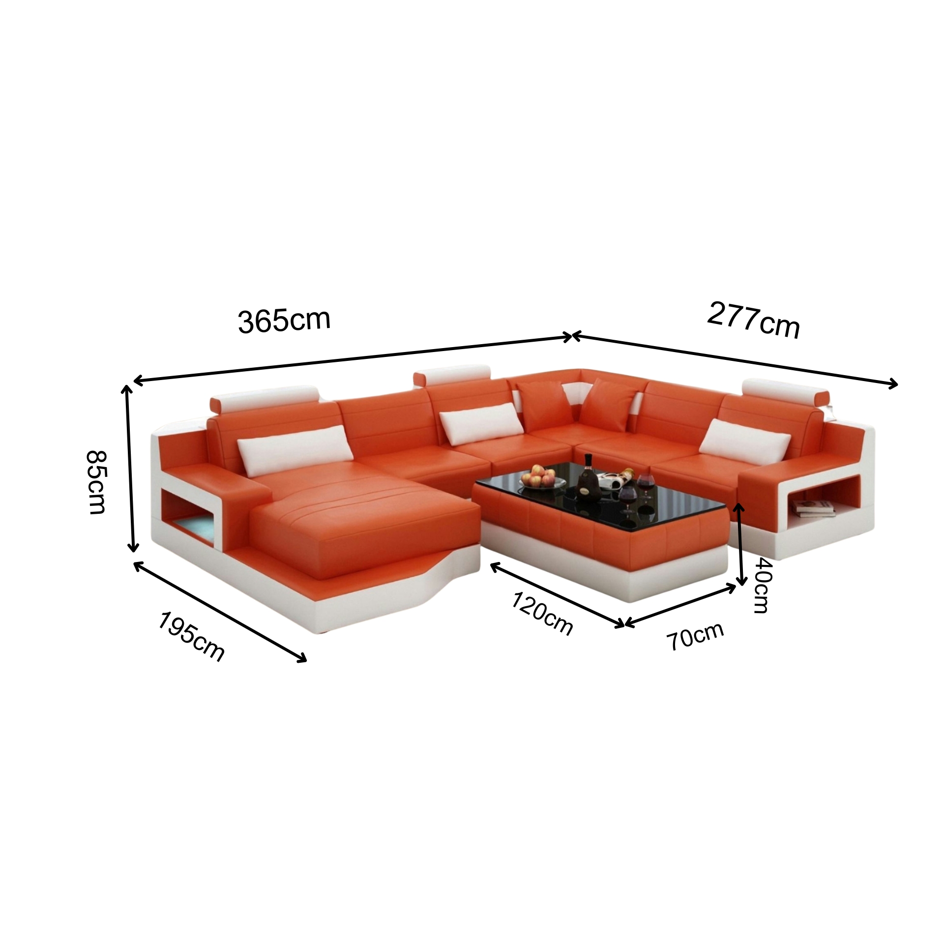 Sofa Tokyo - Wohnlandschaft U-Form 