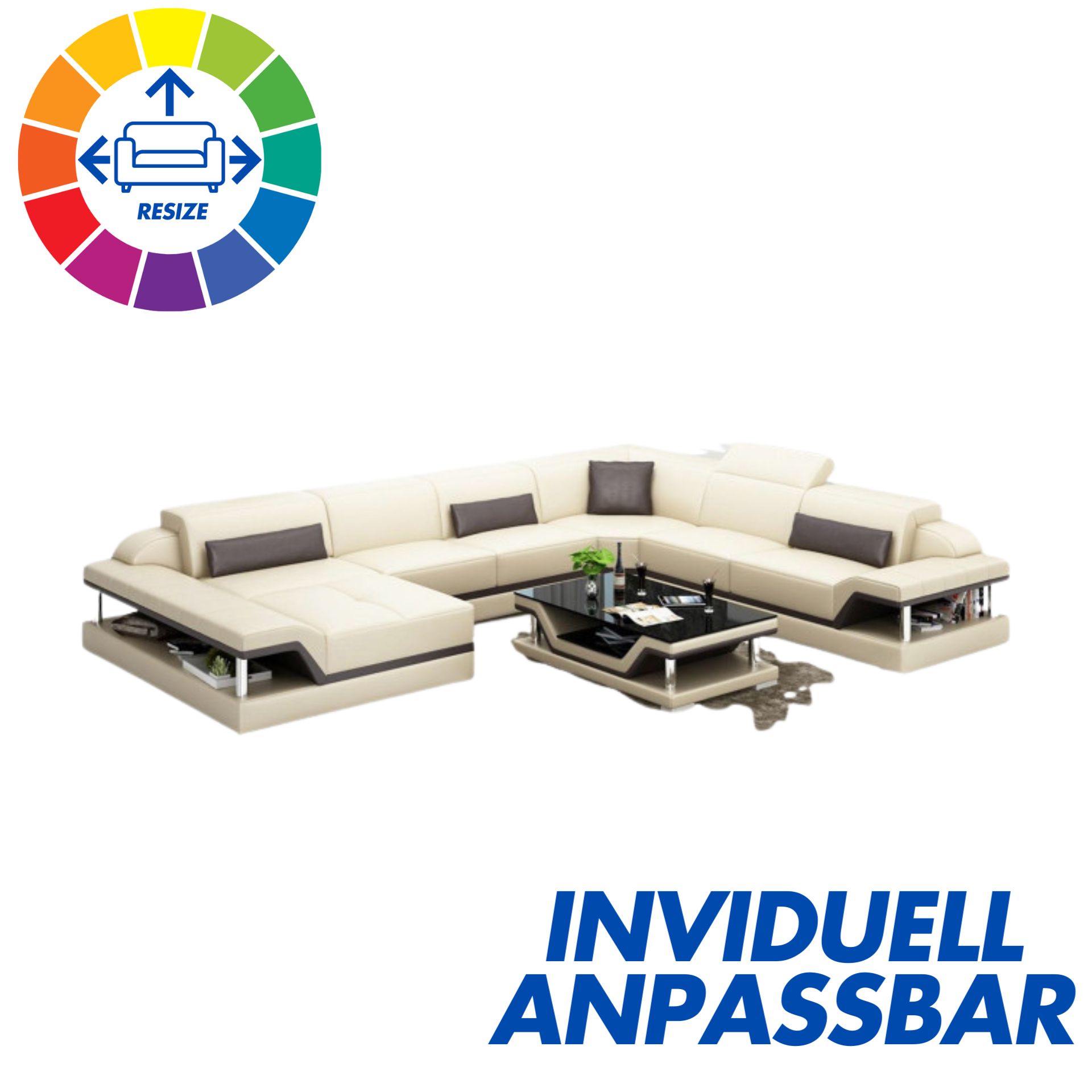 Sofa Dresden -  Wohnlandschaft U-form