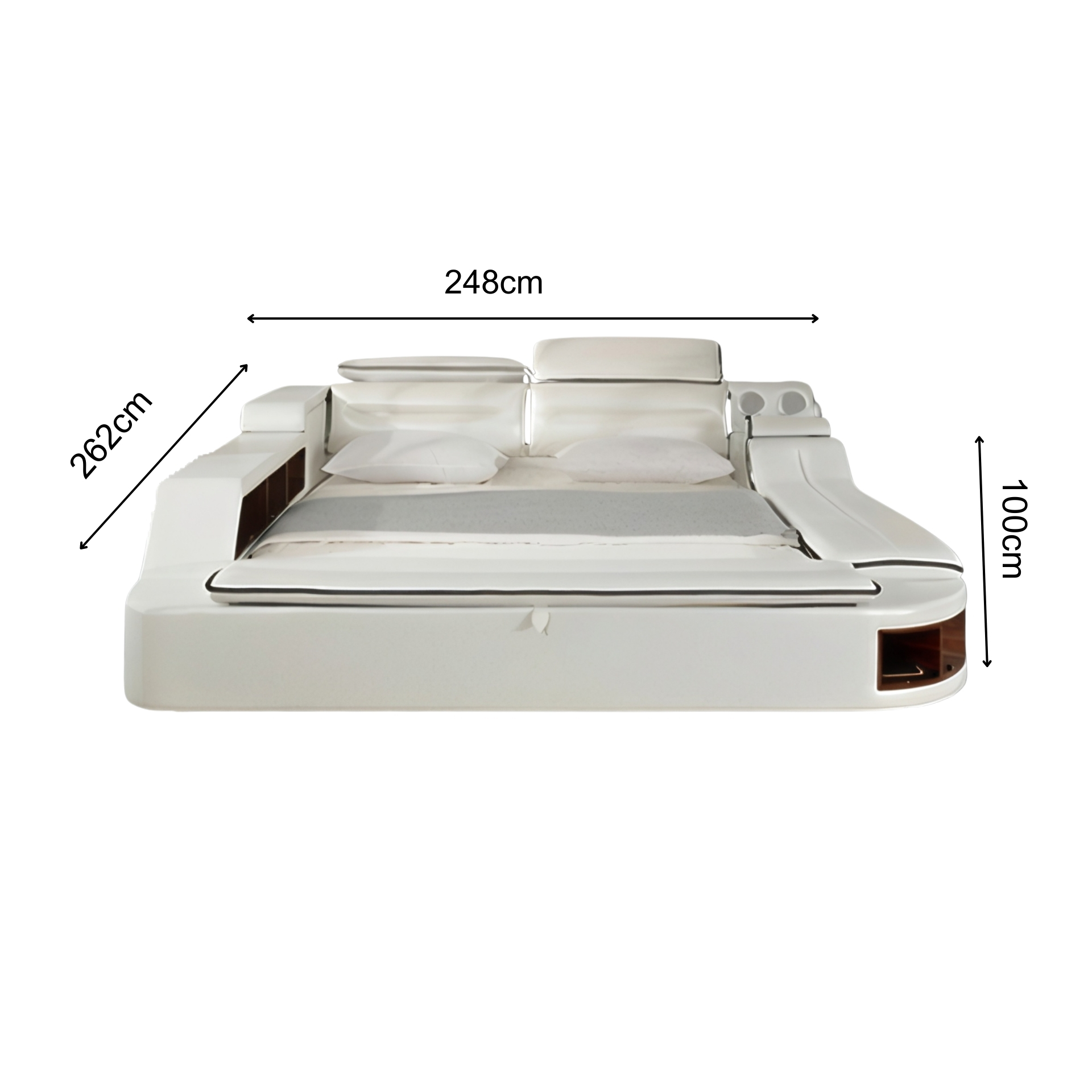 Doppelbett Grau Sevara 