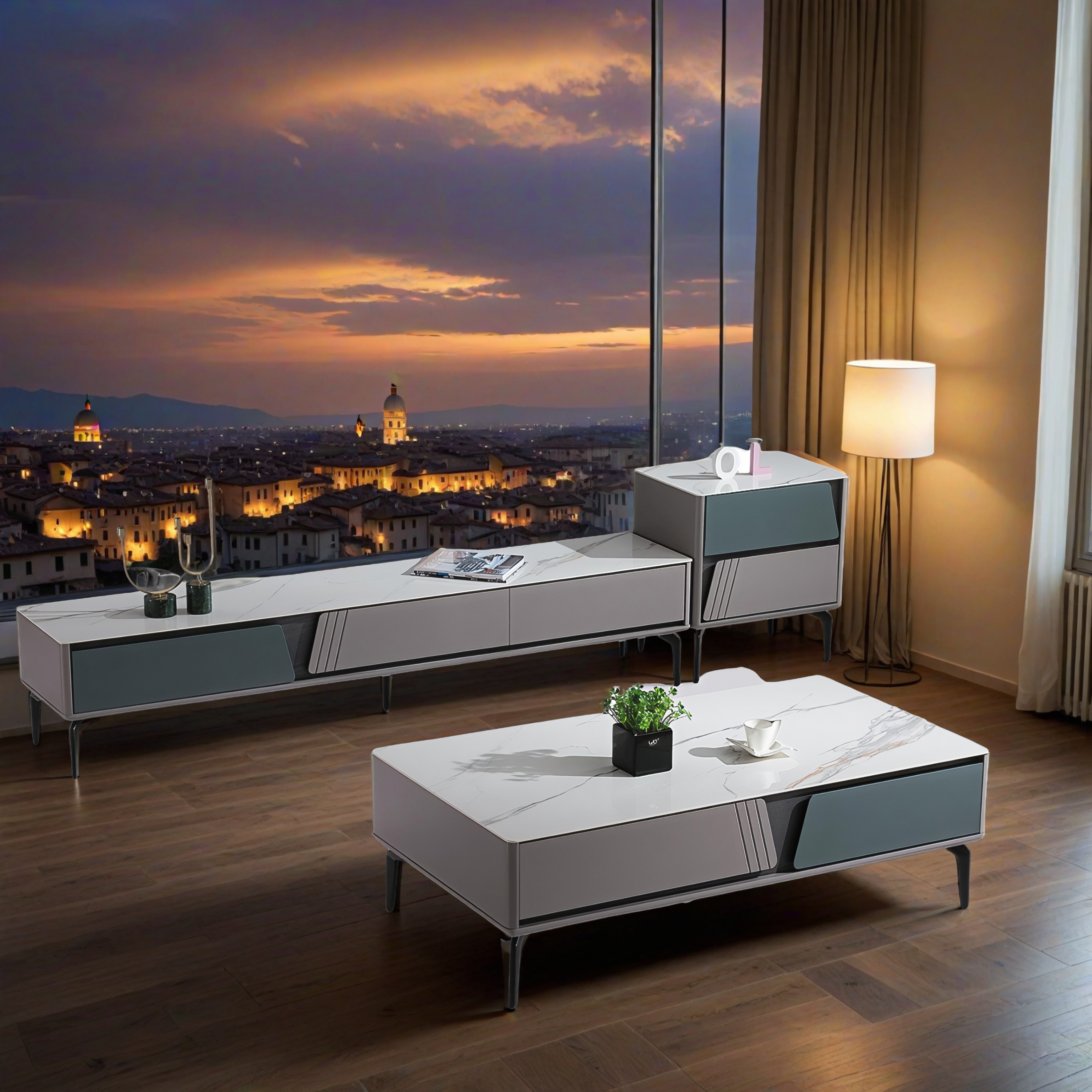 Designer Couchtisch und TV Board Wernigerode