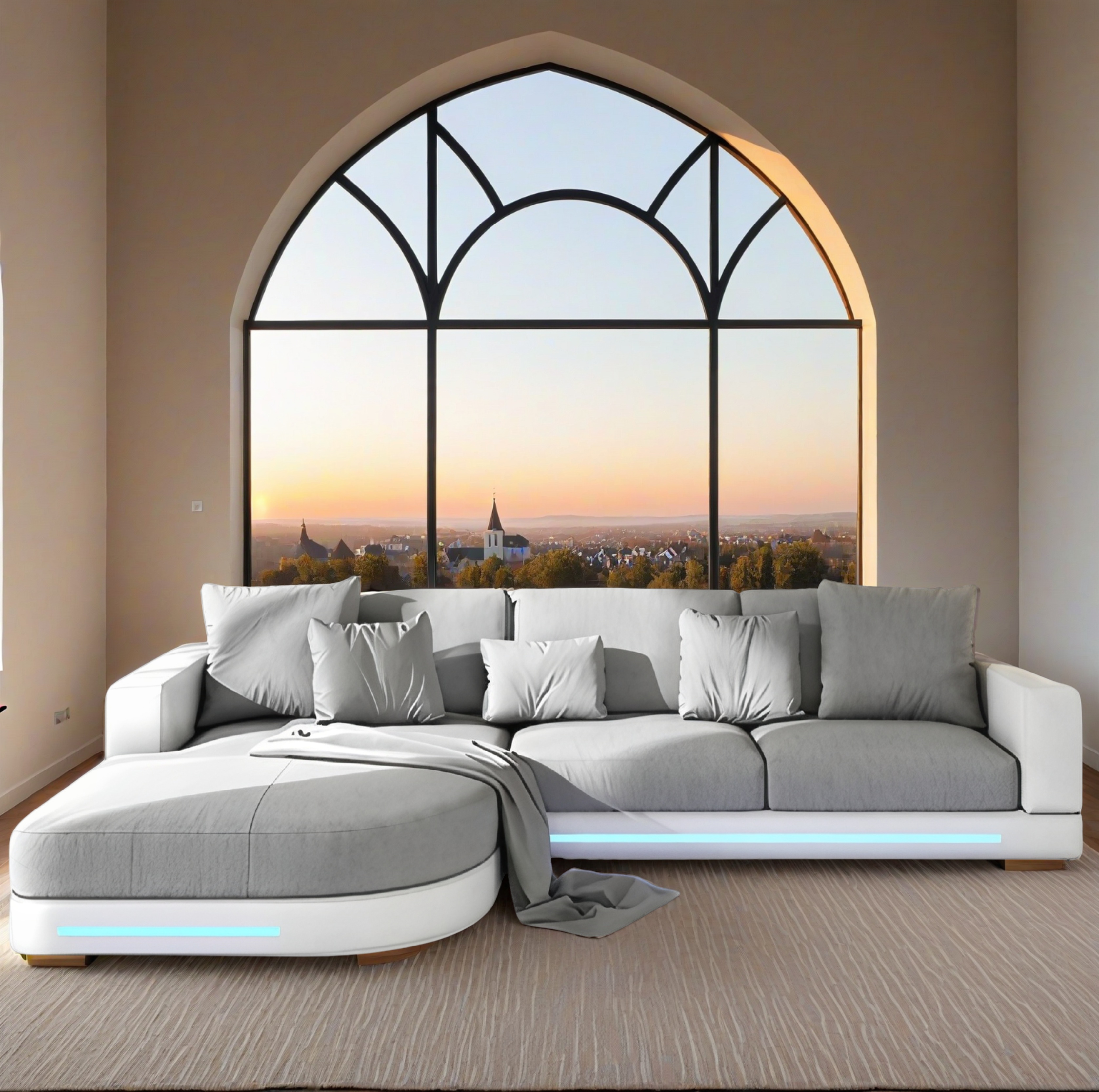 Sofa mit LED Turku - L-Form