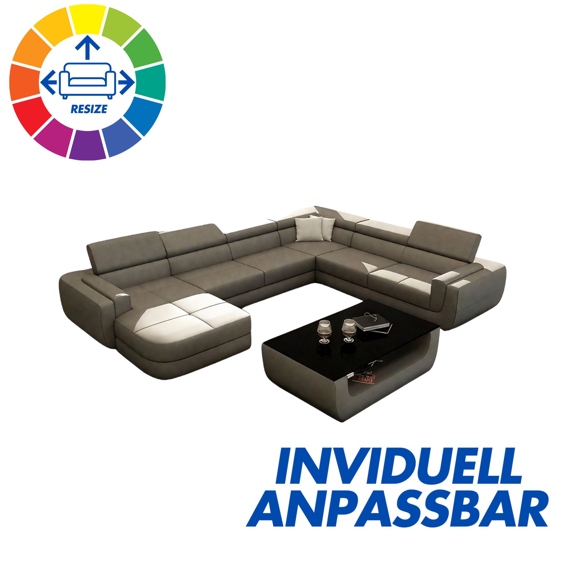 Sofa Montpellier - Wohnlandschaft U-form