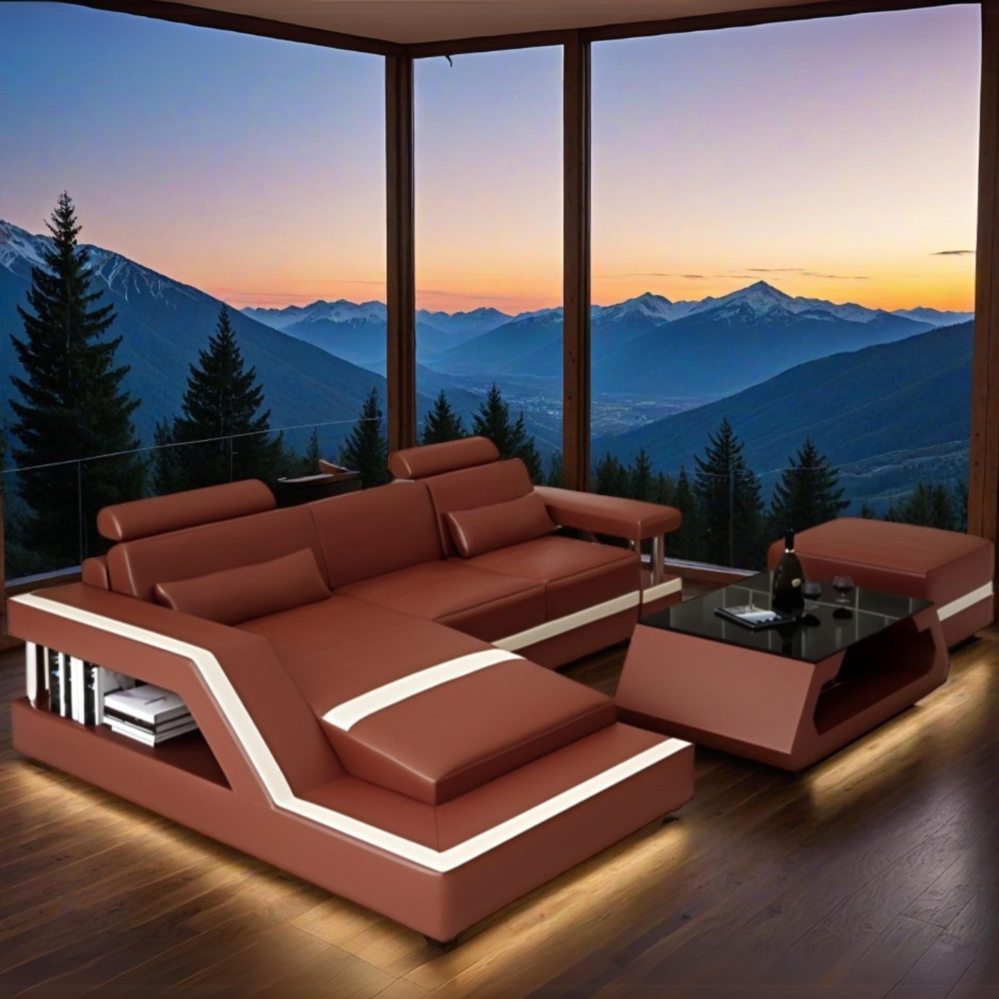  Sofa 2er sitzer + Hocker Sapporo