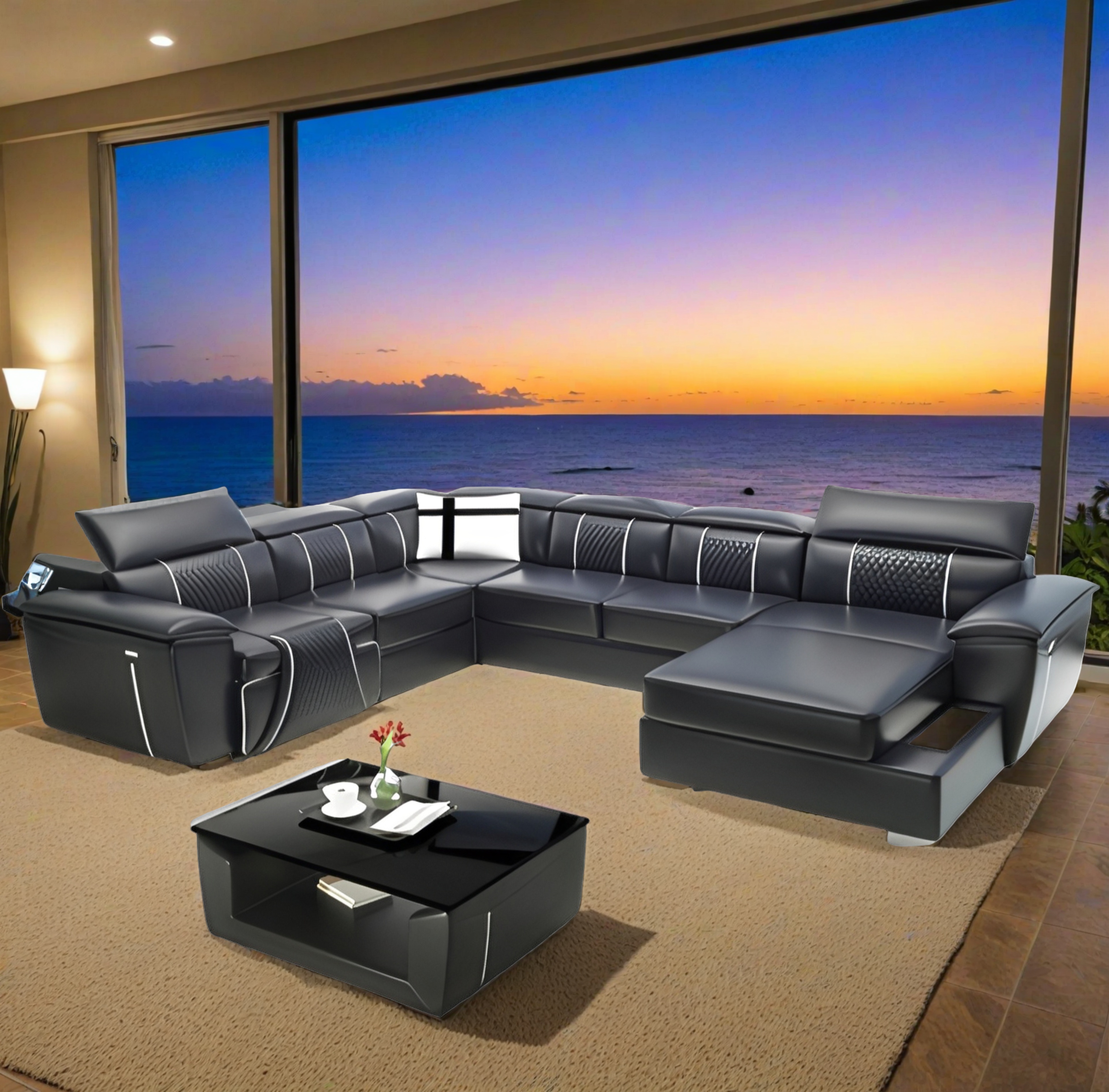 Sofa Grenoble - Wohnlandschaft U-form