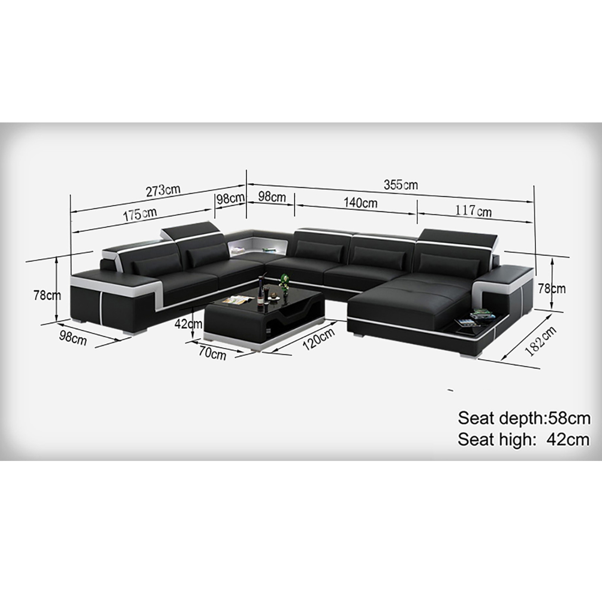 Sofa Quartier Laval -   Wohnlandschaft U-form