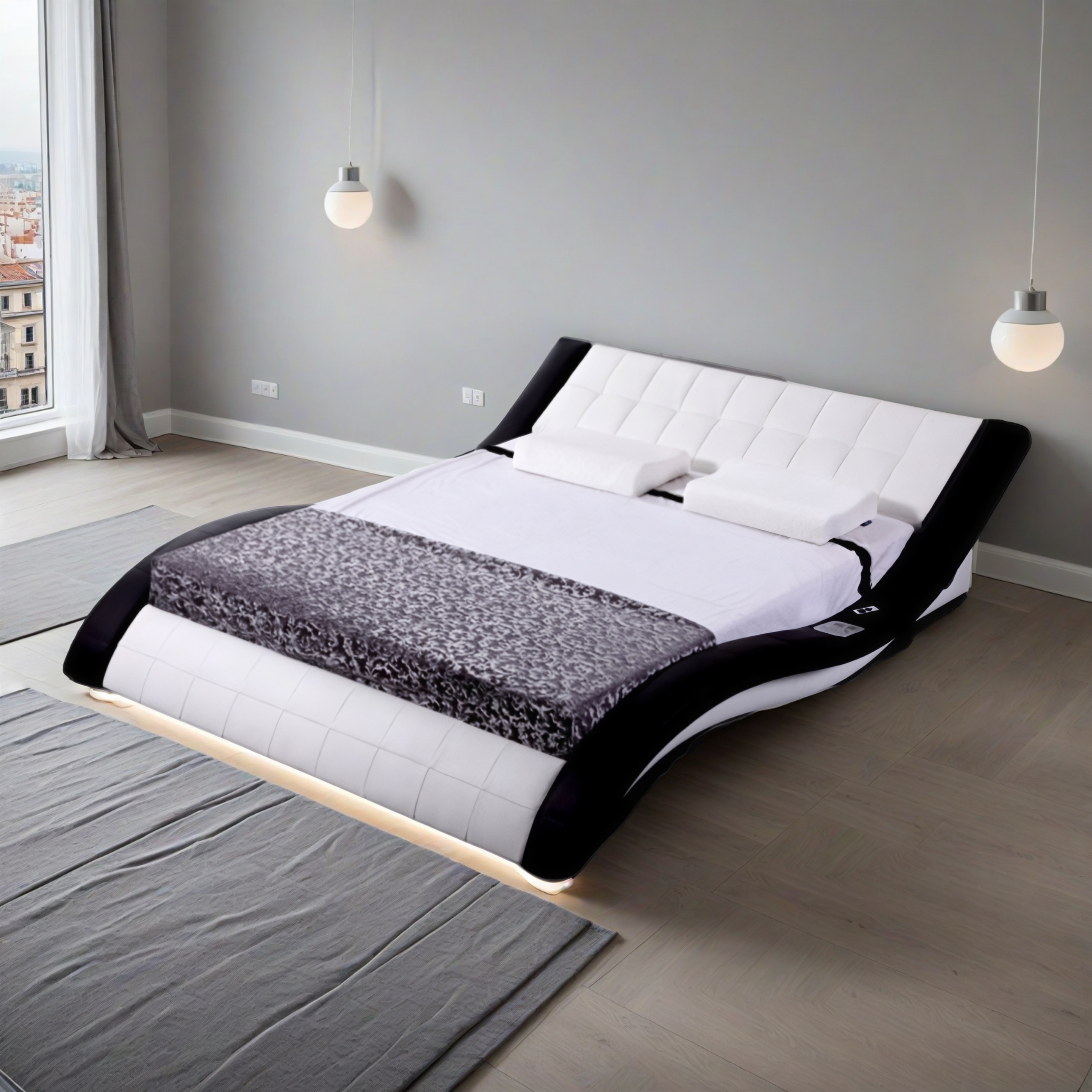 LED Doppelbett Leeds 