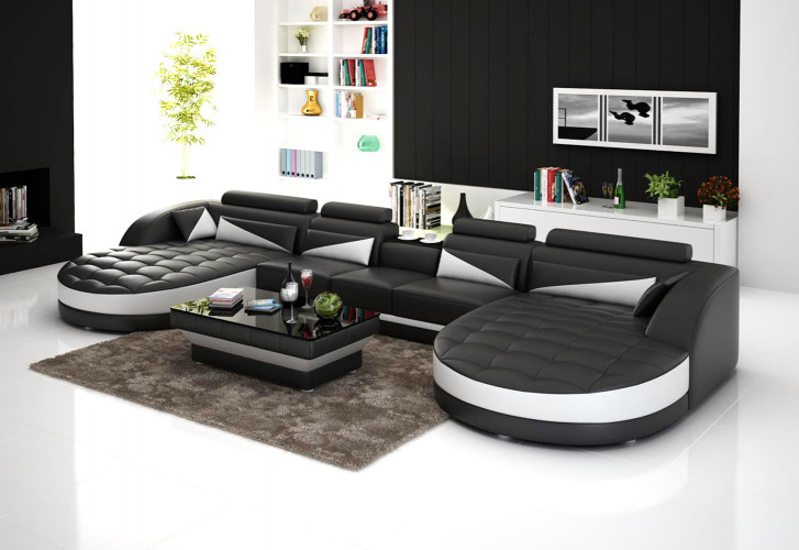 Sofa Bordeaux - Wohnlandschaft U-form