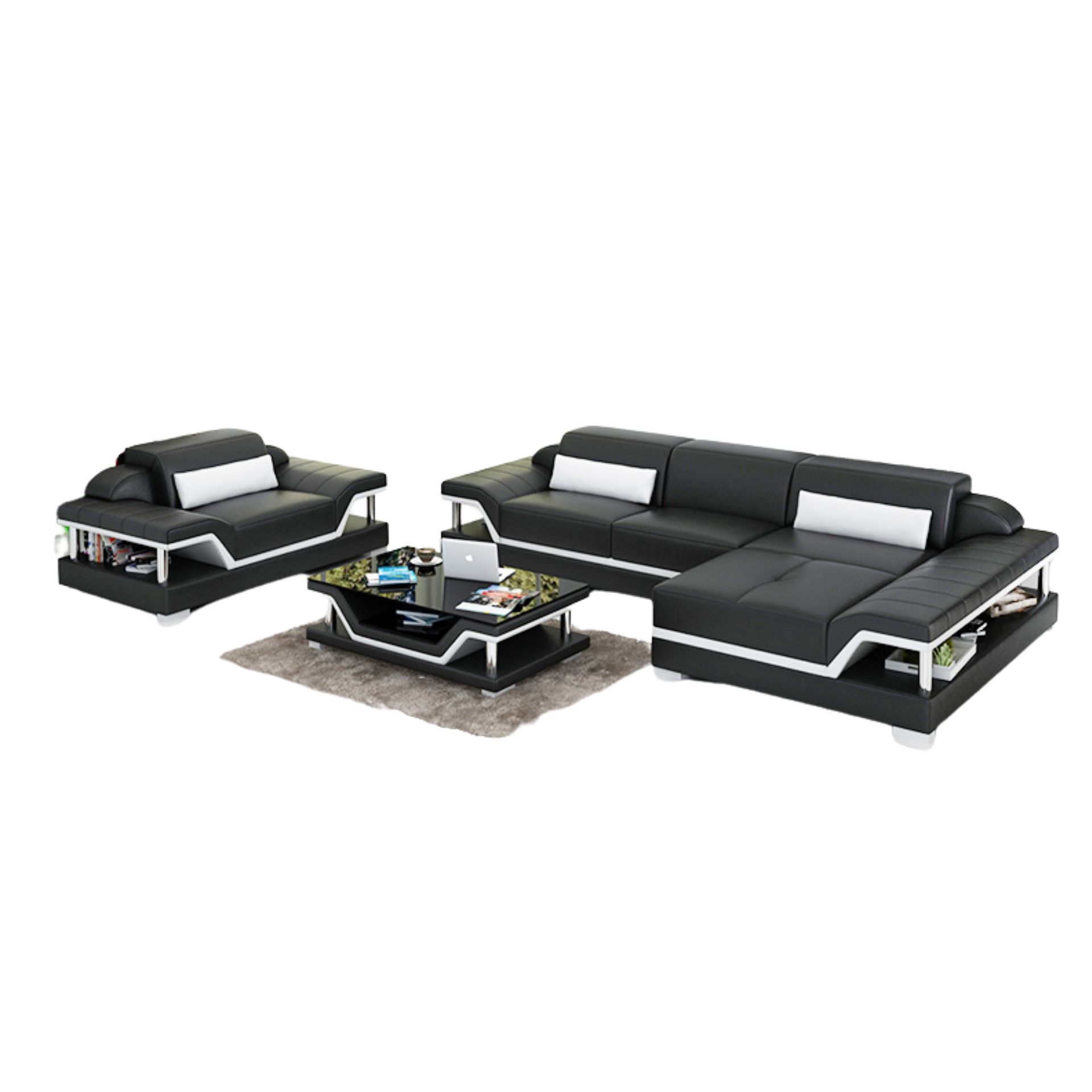  Sofa L- Form + Sessel Dresden