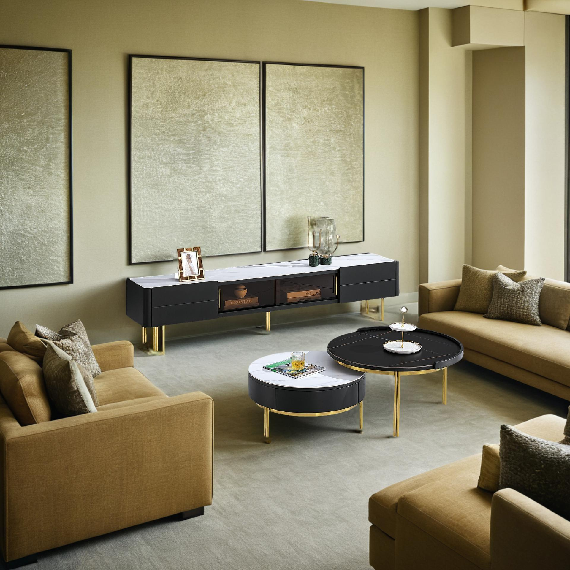 Designer Couchtisch und TV Board Landsberg
