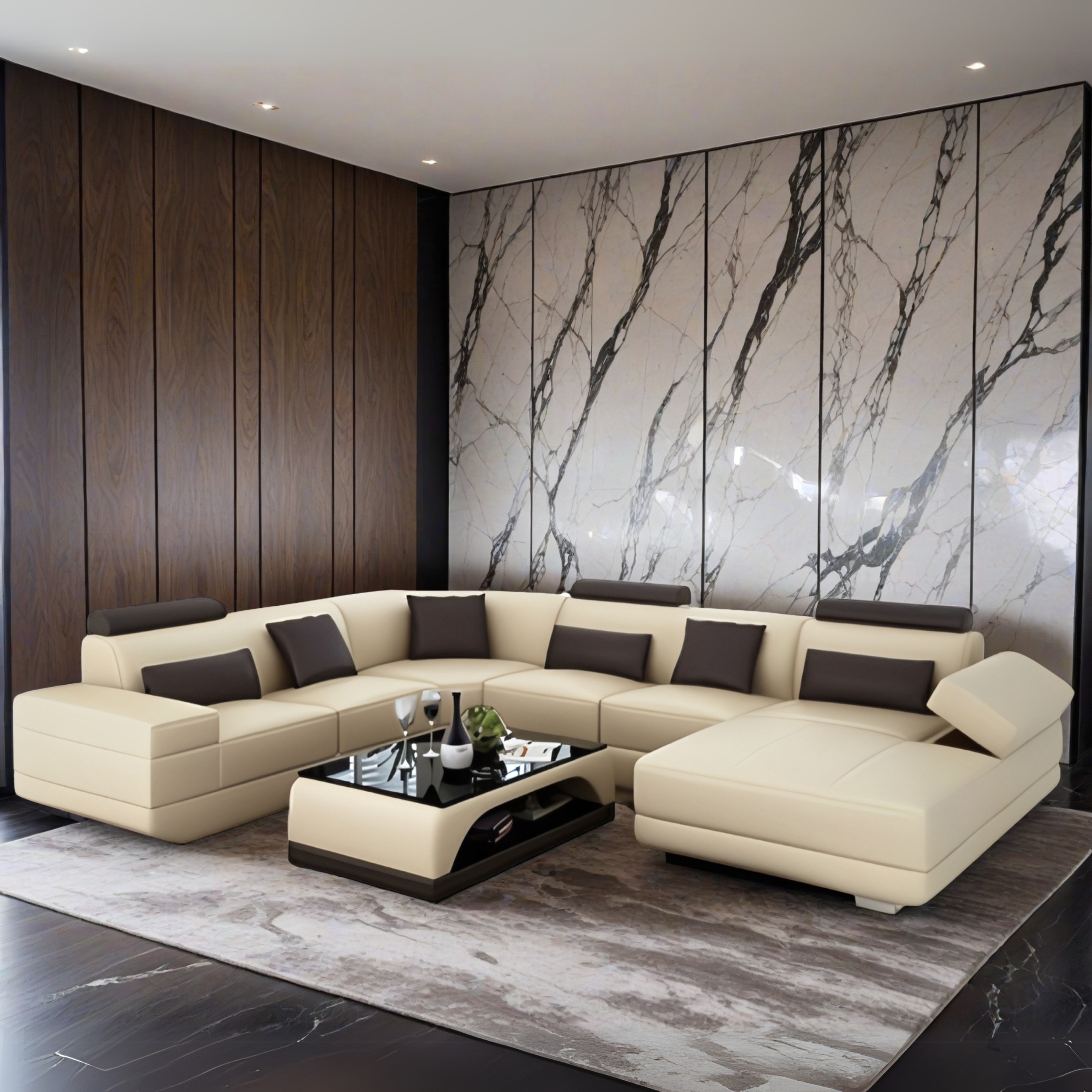 Sofa Bochum - Wohnlandschaft U-form