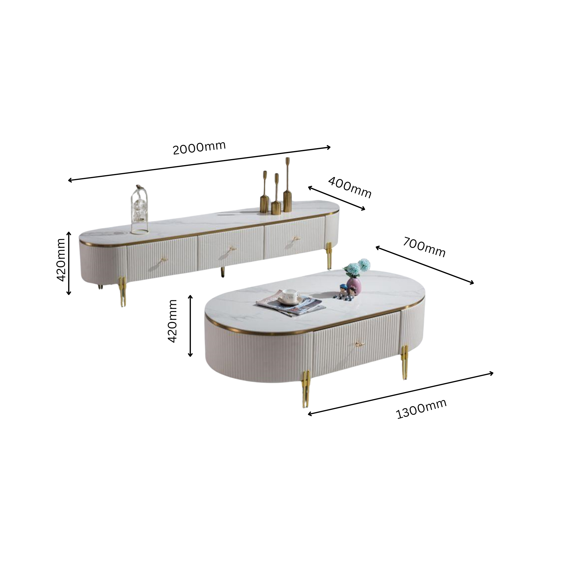 Designer Couchtisch und TV Board Schönebeck