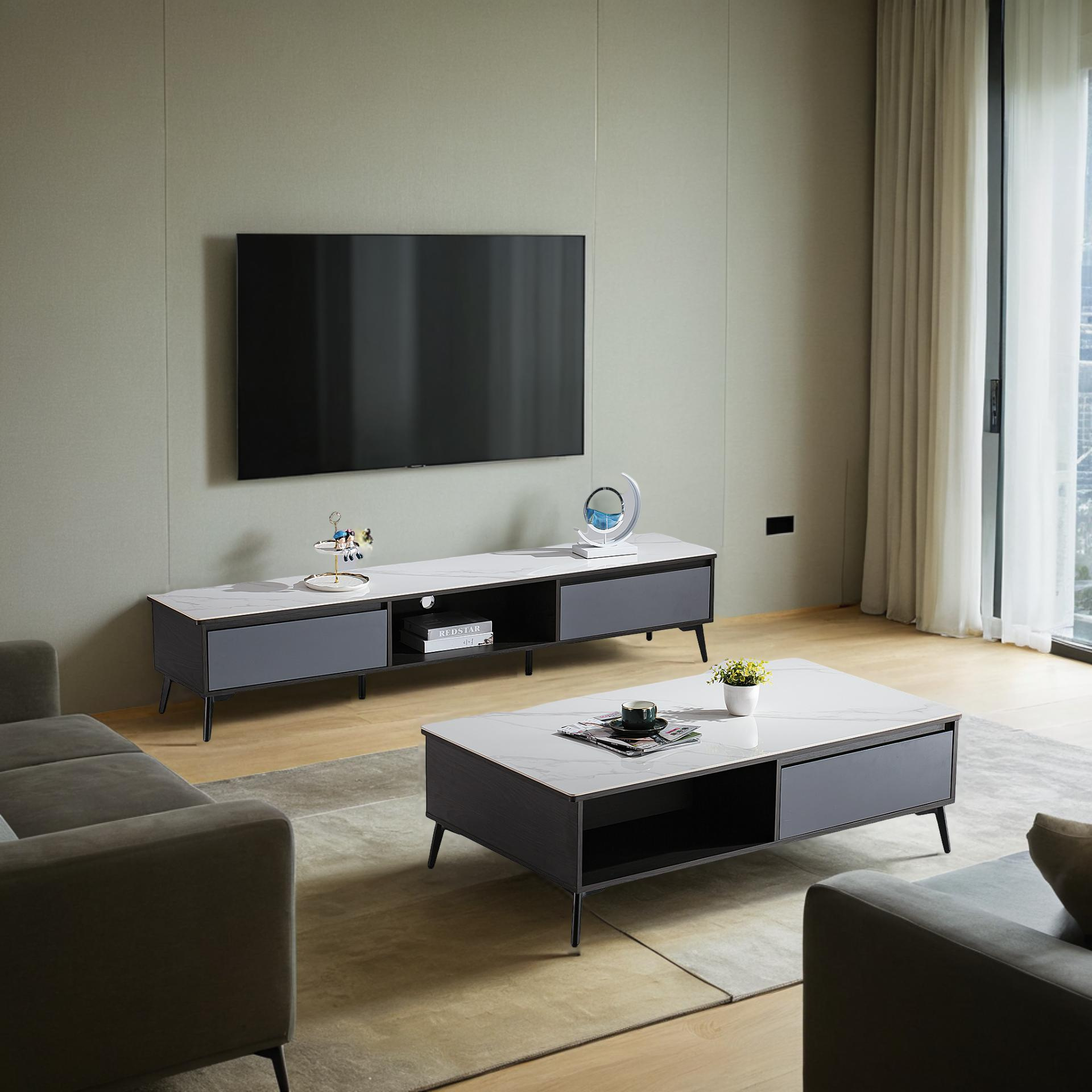 Designer Couchtisch und TV Board Thale