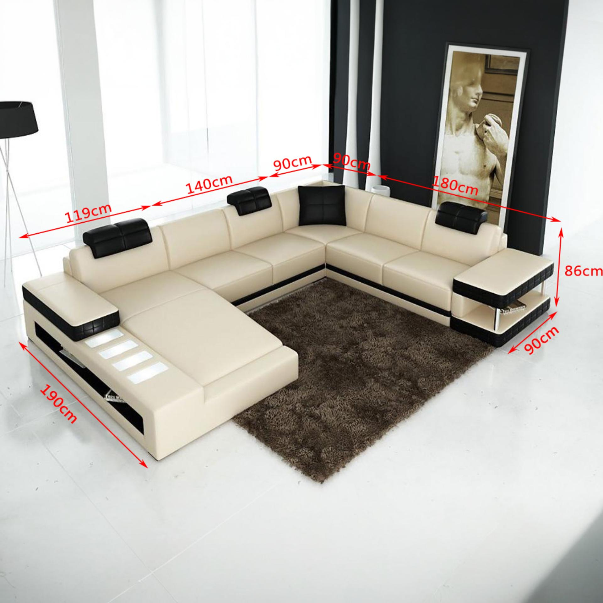 Sofa  Spalt Wohnlandschaft U-form