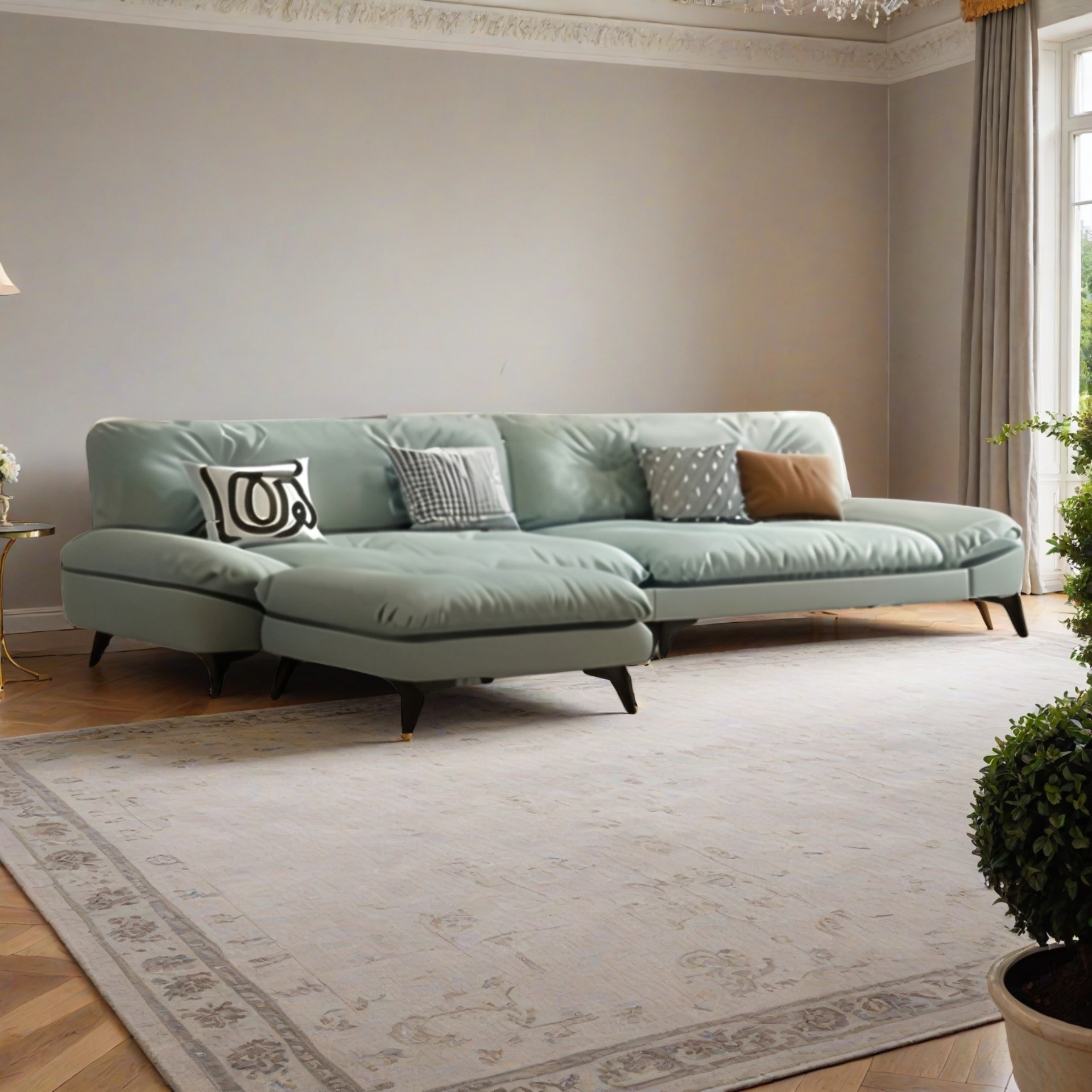 Sofa 3-Sitzer + Hocker Warszawa 