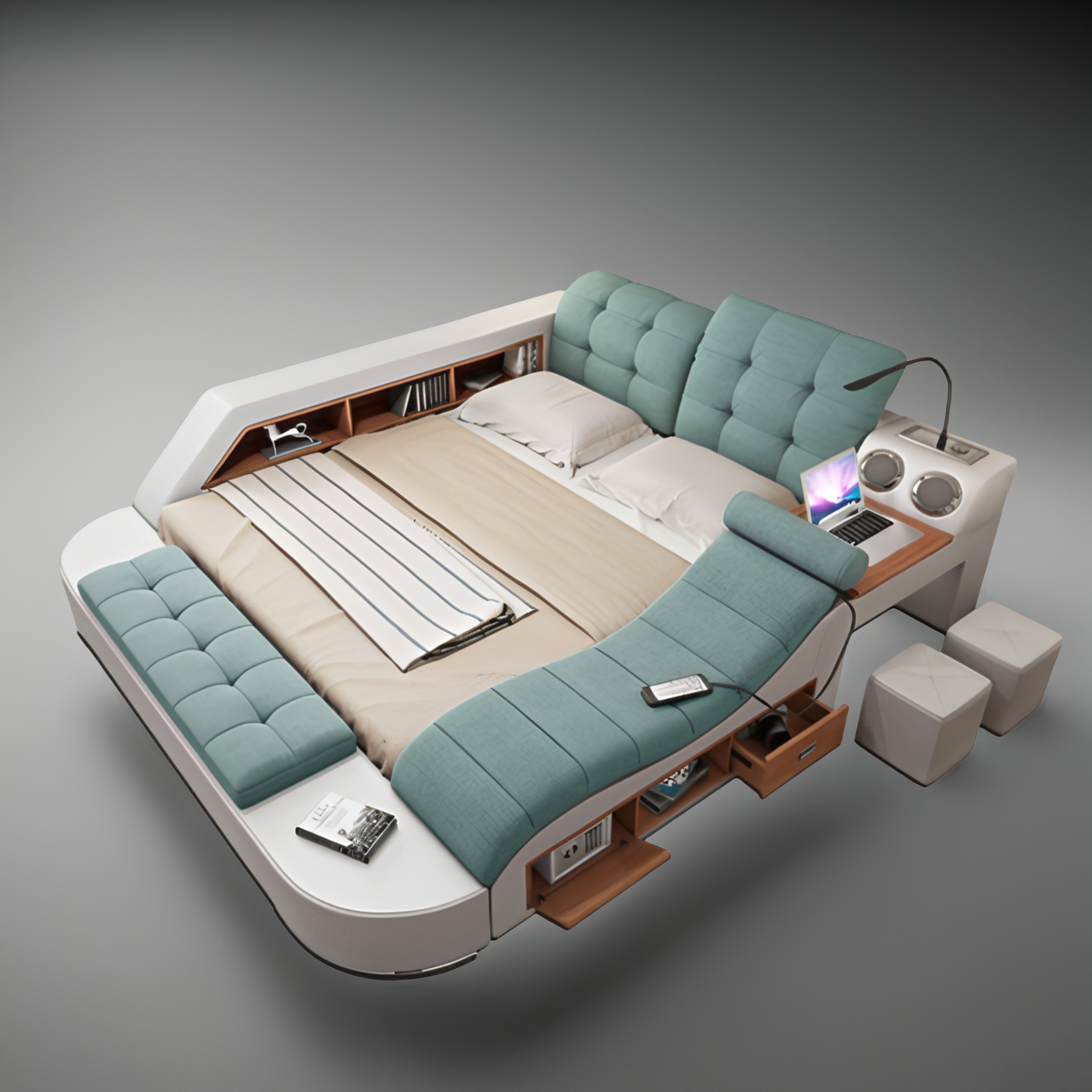 Doppelbett Grau Snowfall 