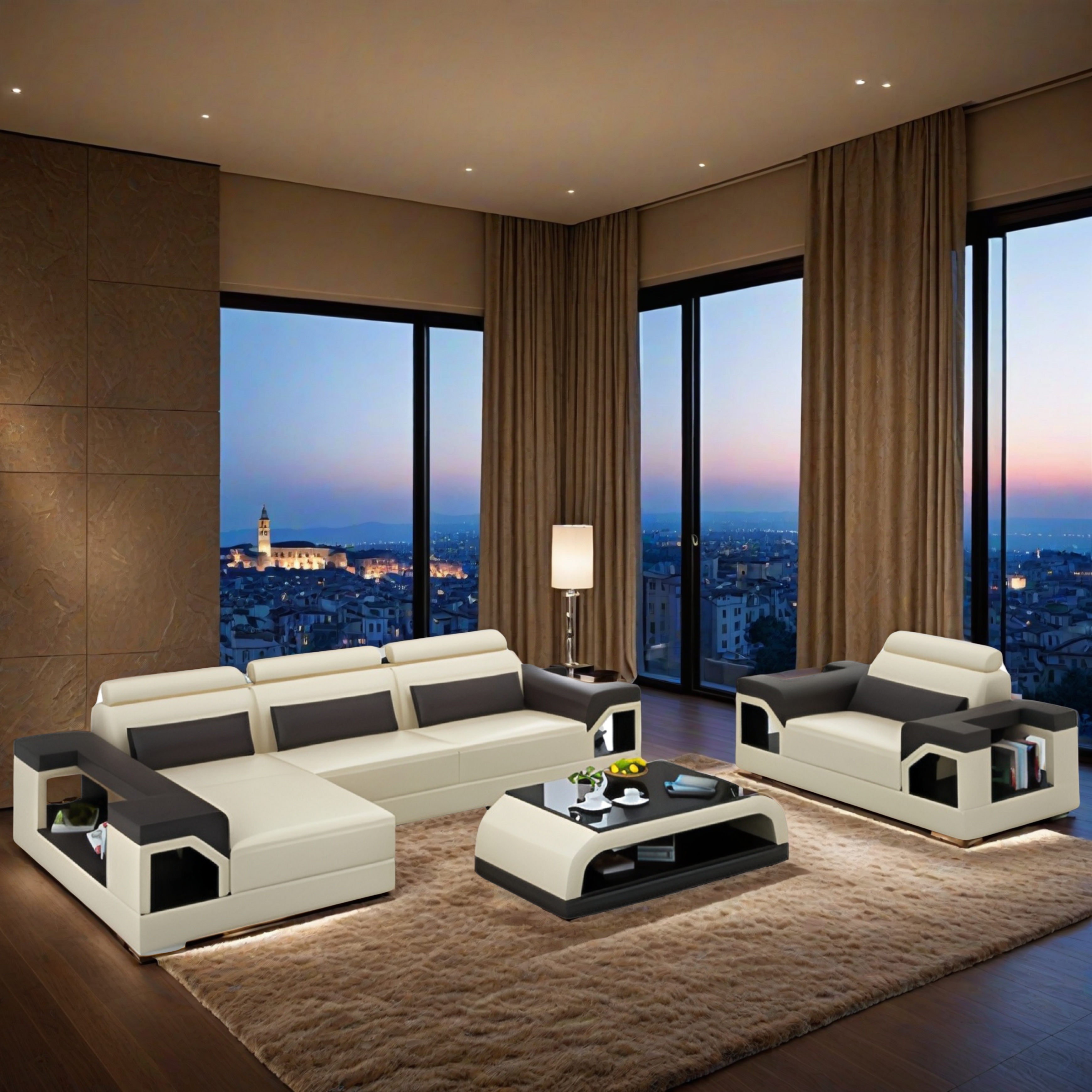  L-Form Sofa + Sessel Toulon