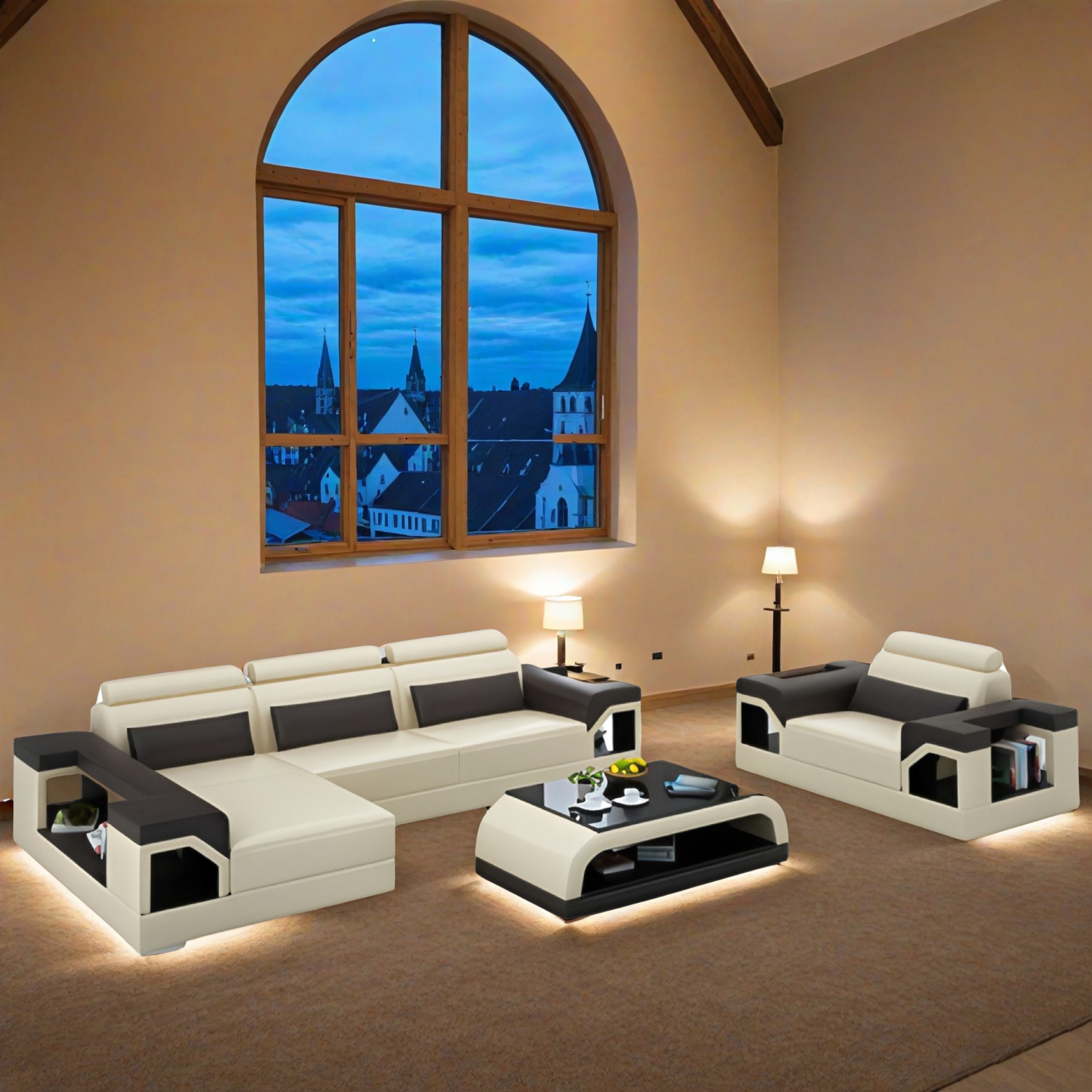  L-Form Sofa + Sessel Toulon