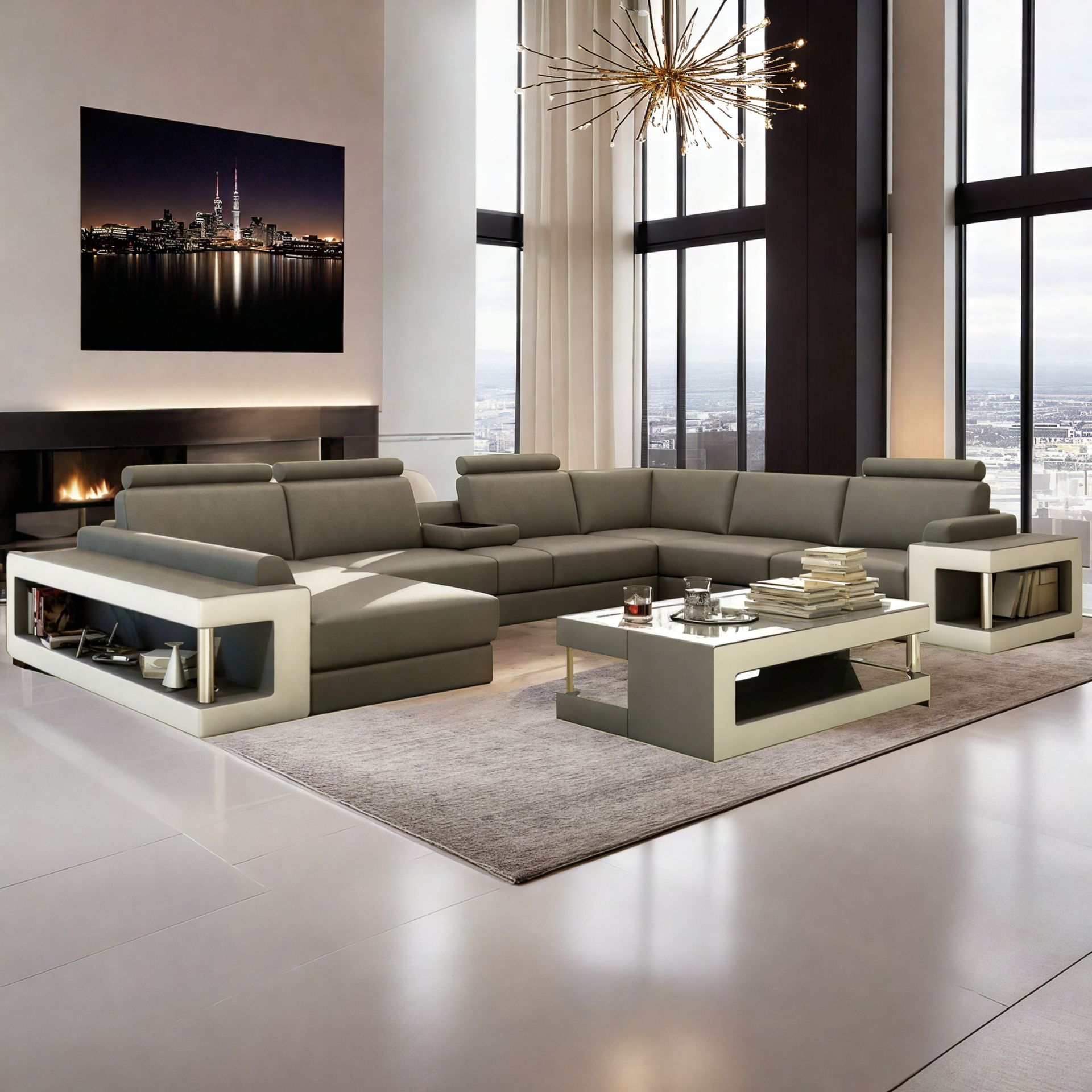 Sofa Düifferdeng - Wohnlandschaft U-form