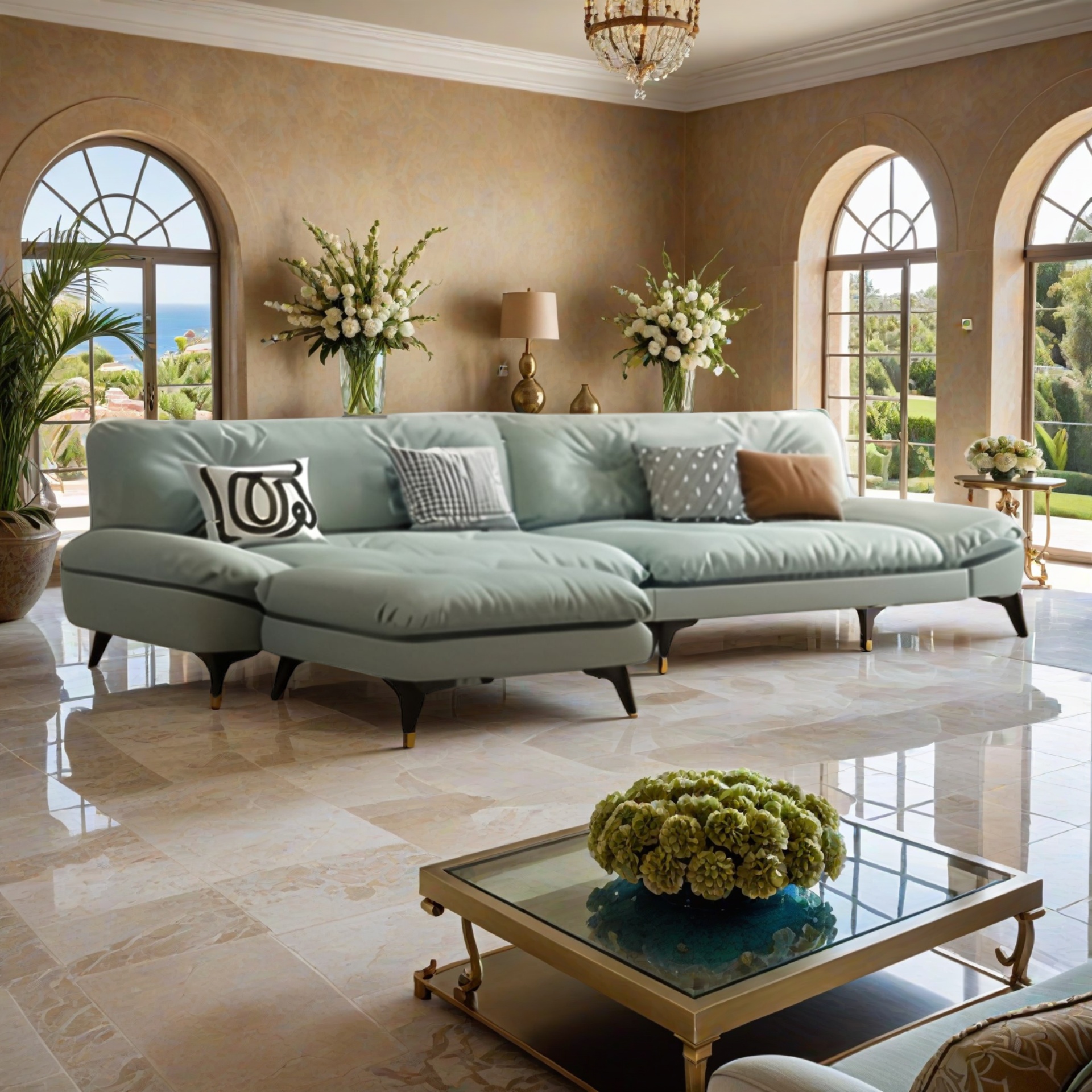 Sofa 3-Sitzer + Hocker Warszawa 