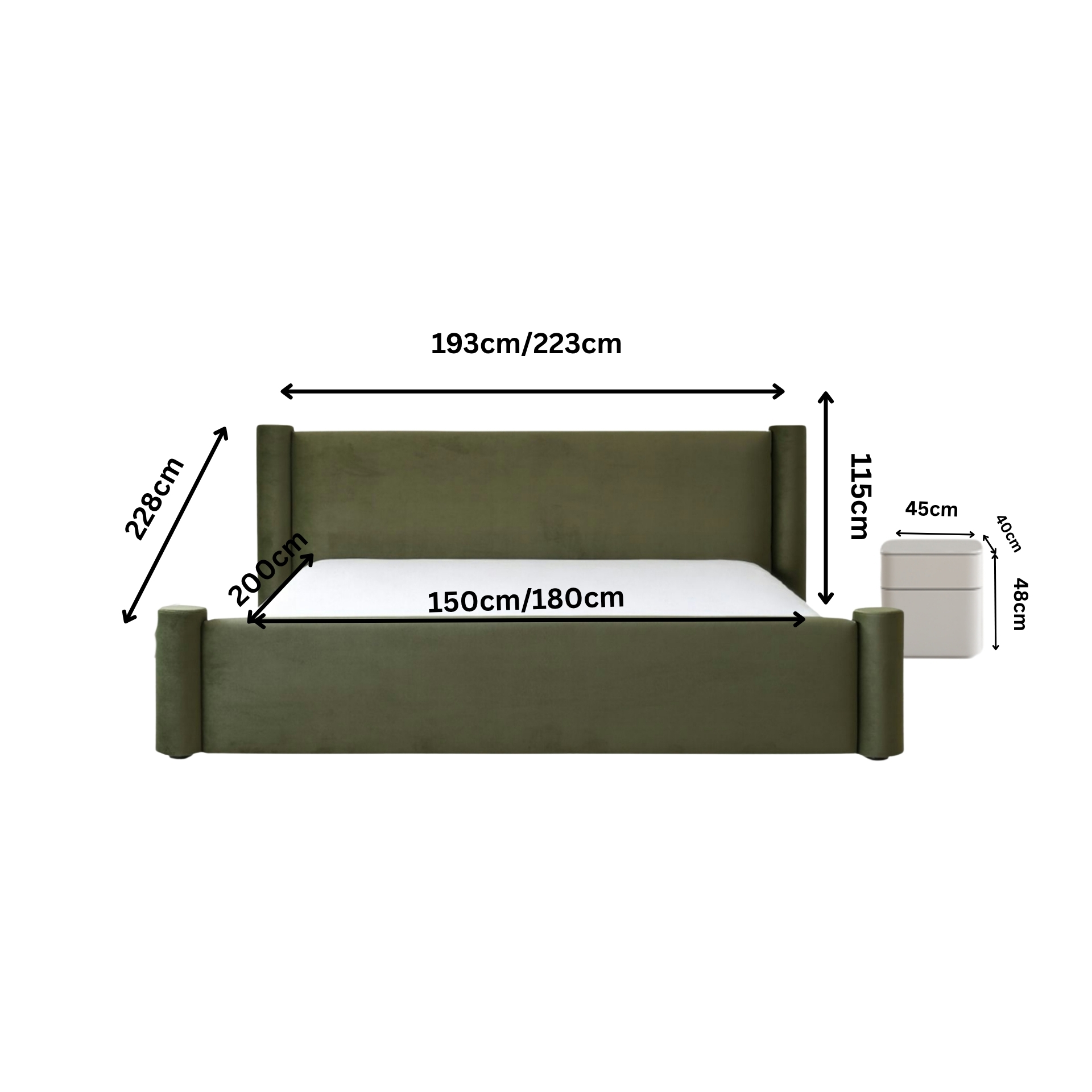 Doppelbett Eryndor Bluff