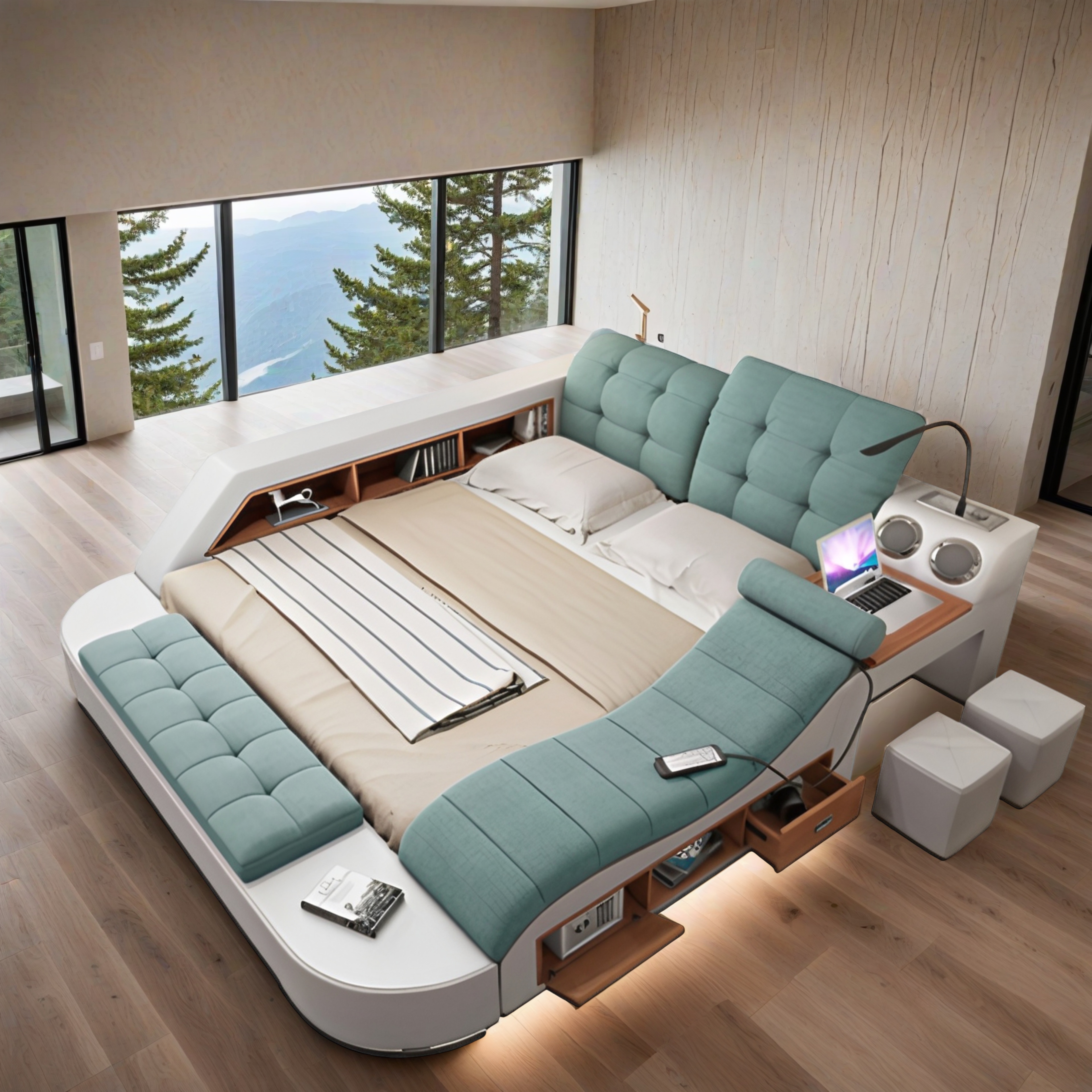 Doppelbett Grau Snowfall 