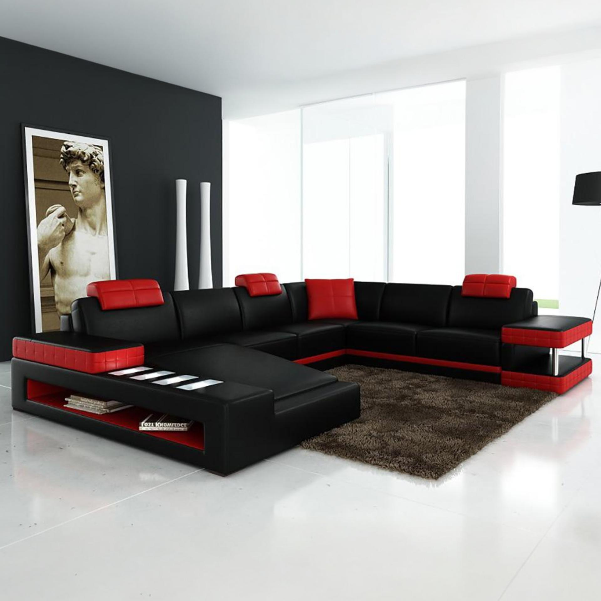 Sofa  Spalt Wohnlandschaft U-form
