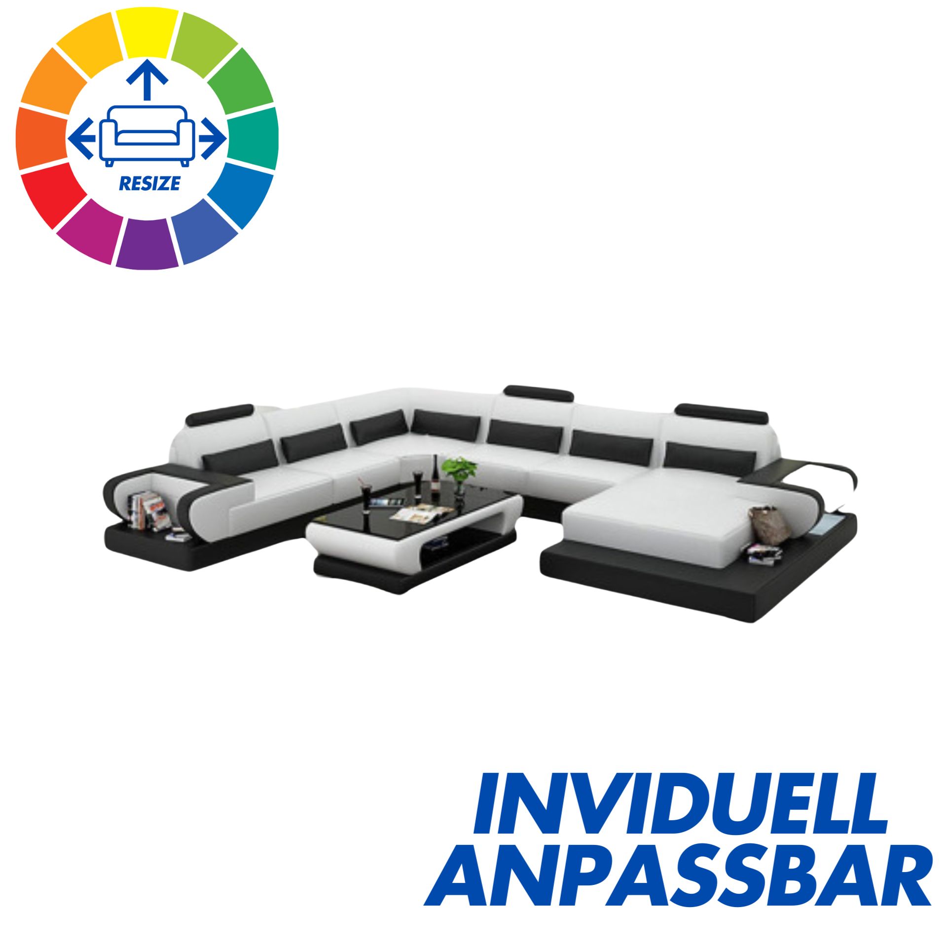 Sofa Marseille - Wohnlandschaft U-form