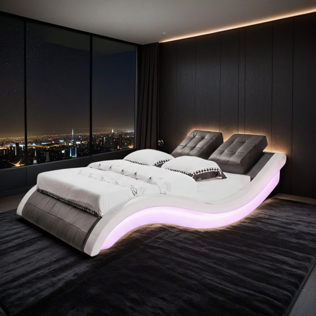 LED Doppelbett Aso 