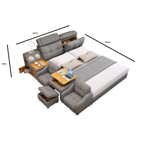 Doppelbett Grau Ilomilo