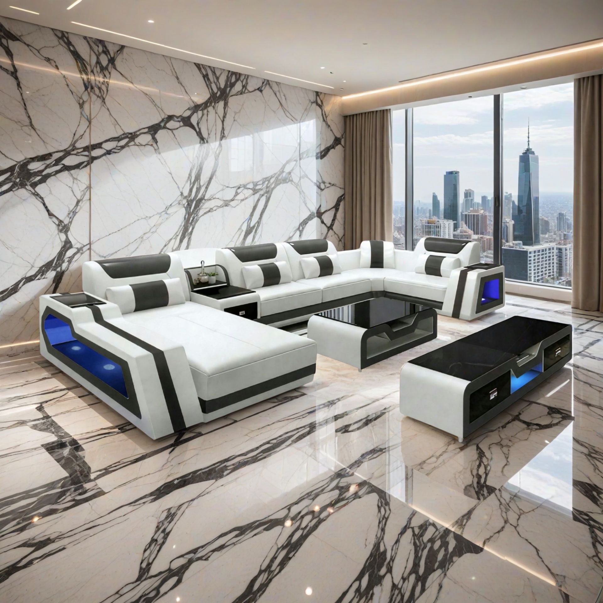 Sofa Akron -  Wohnlandschaft U-form