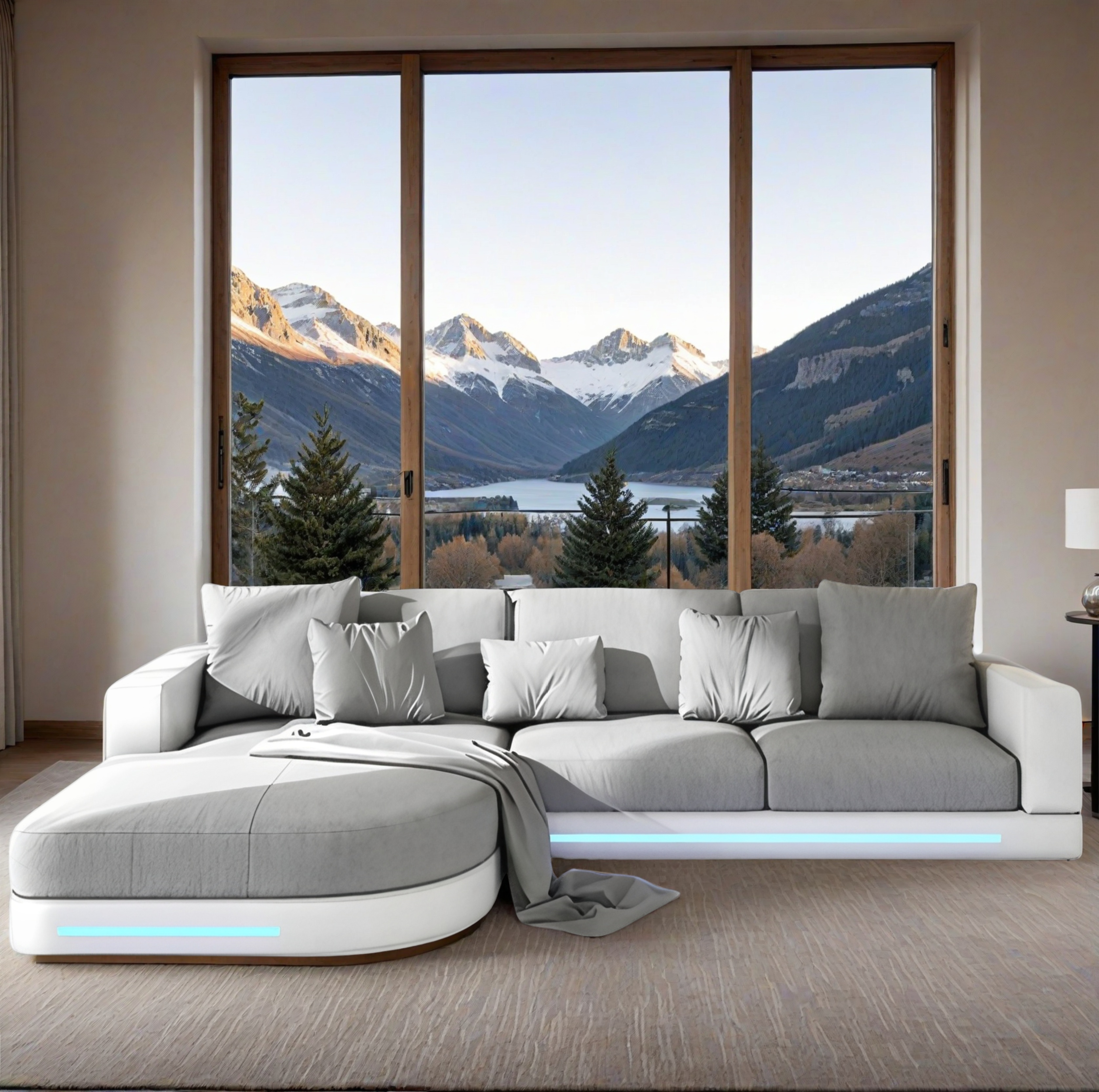 Sofa mit LED Turku - L-Form