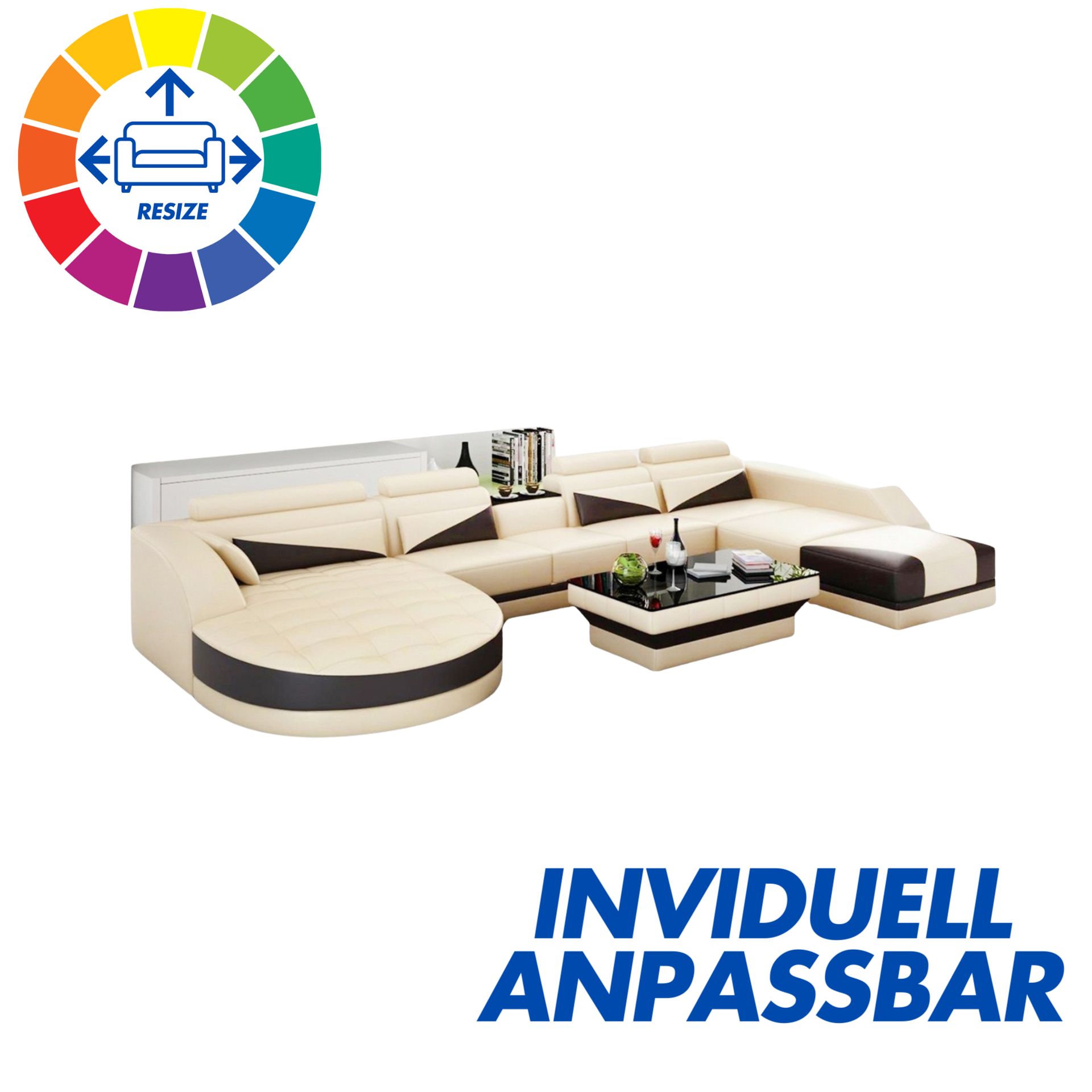 Sofa Antibes -  Wohnlandschaft U-form