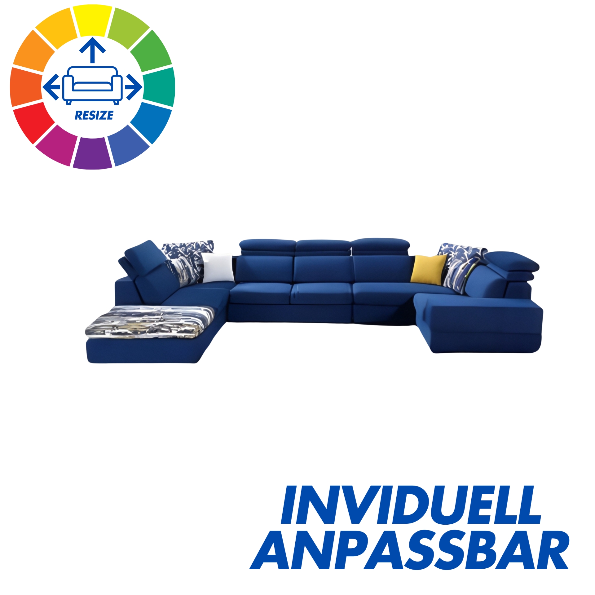 Wohnlandschaft Sofa U-Form Melbourne 