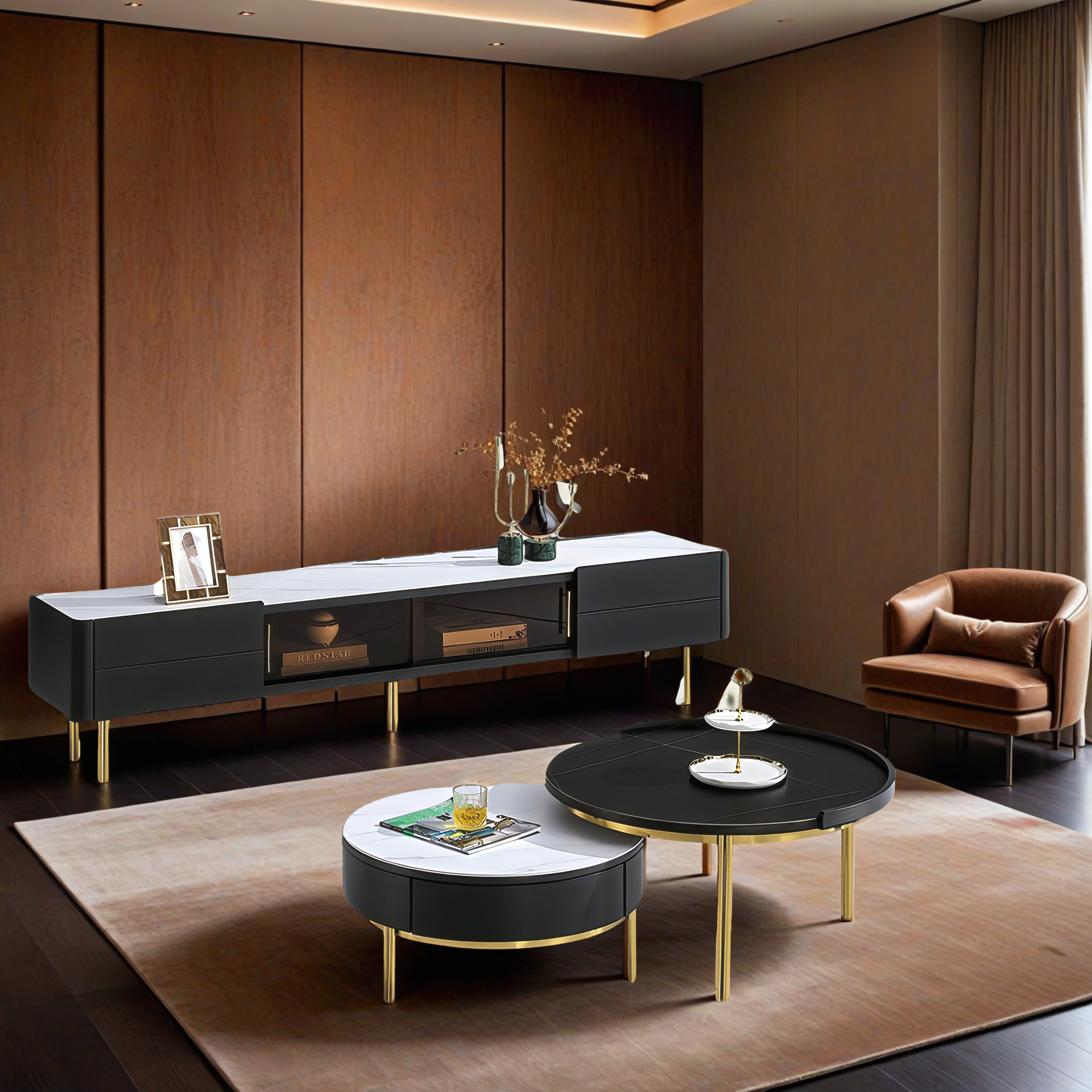 Designer Couchtisch und TV Board Landsberg