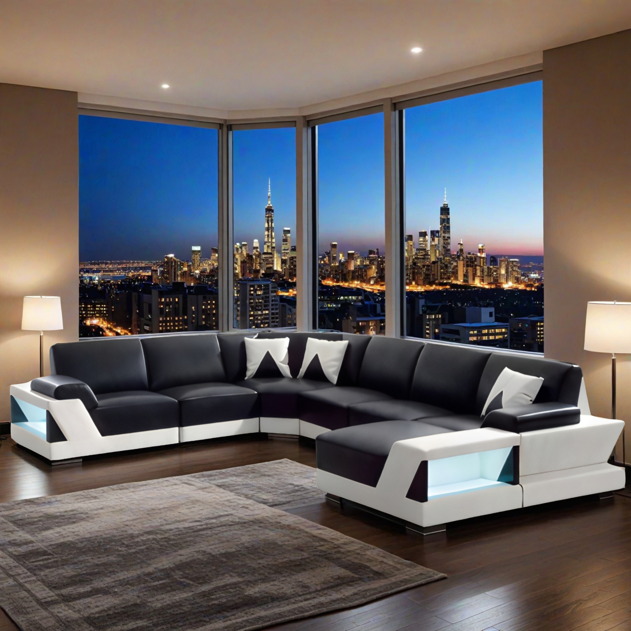 Sofa Oberasbach - Wohnlandschaft U-form 